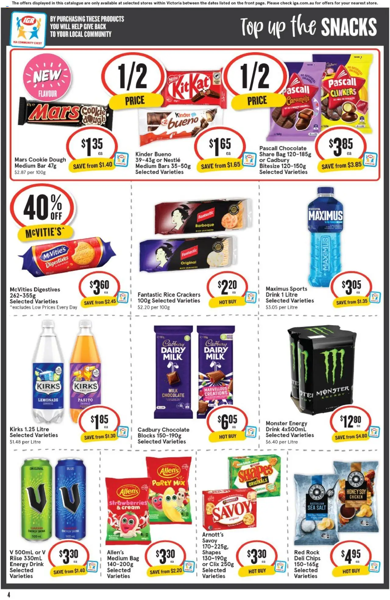 IGA catalogue - valid from 06.08.2025 | Page: 4 | Products: Shelf, Oranges, Lamb, Tomatoes