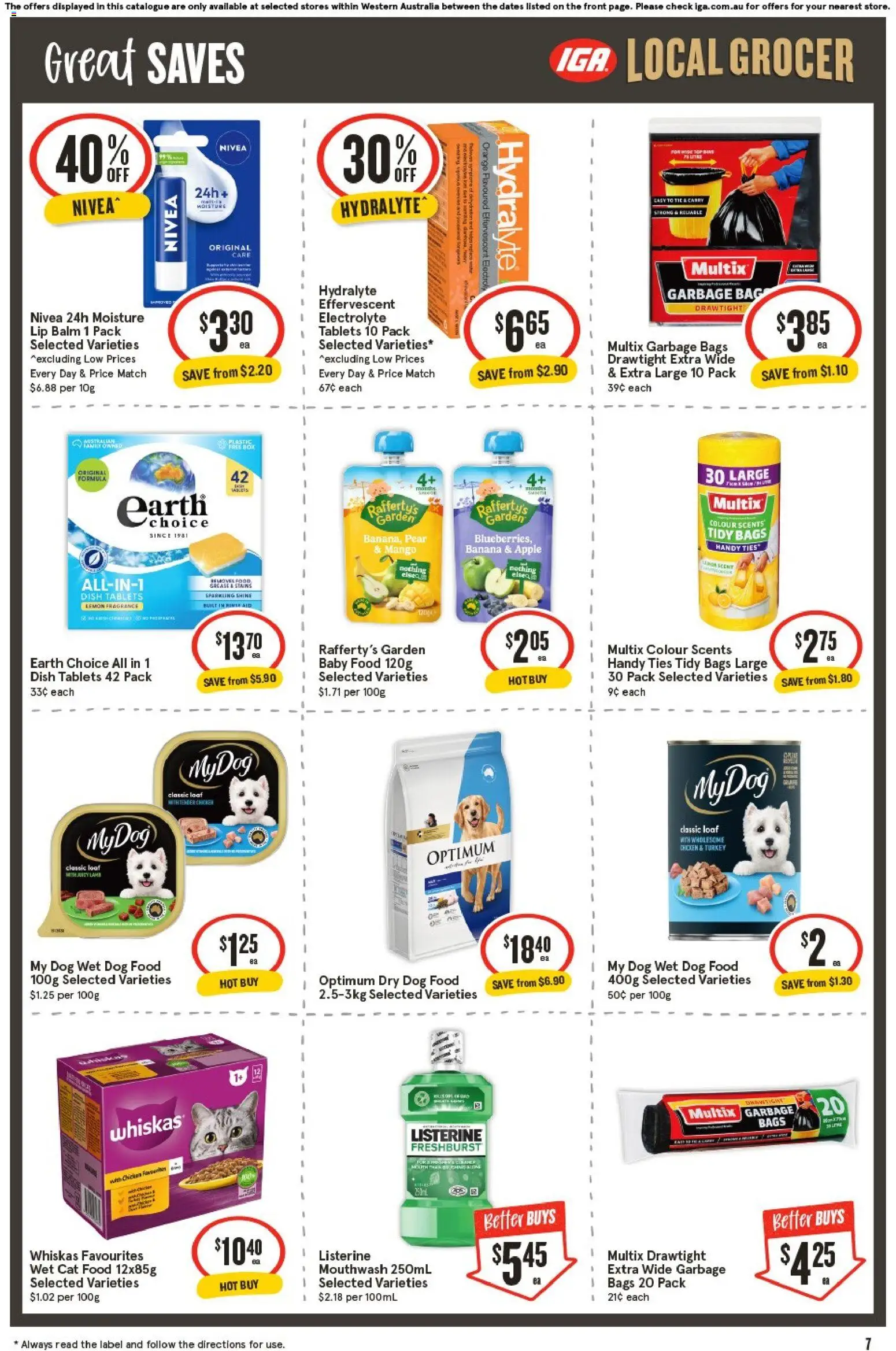 IGA catalogue - valid from 15.04.2026 | Page: 7 | Products: Garbage bags, Mango, Turkey, Pear