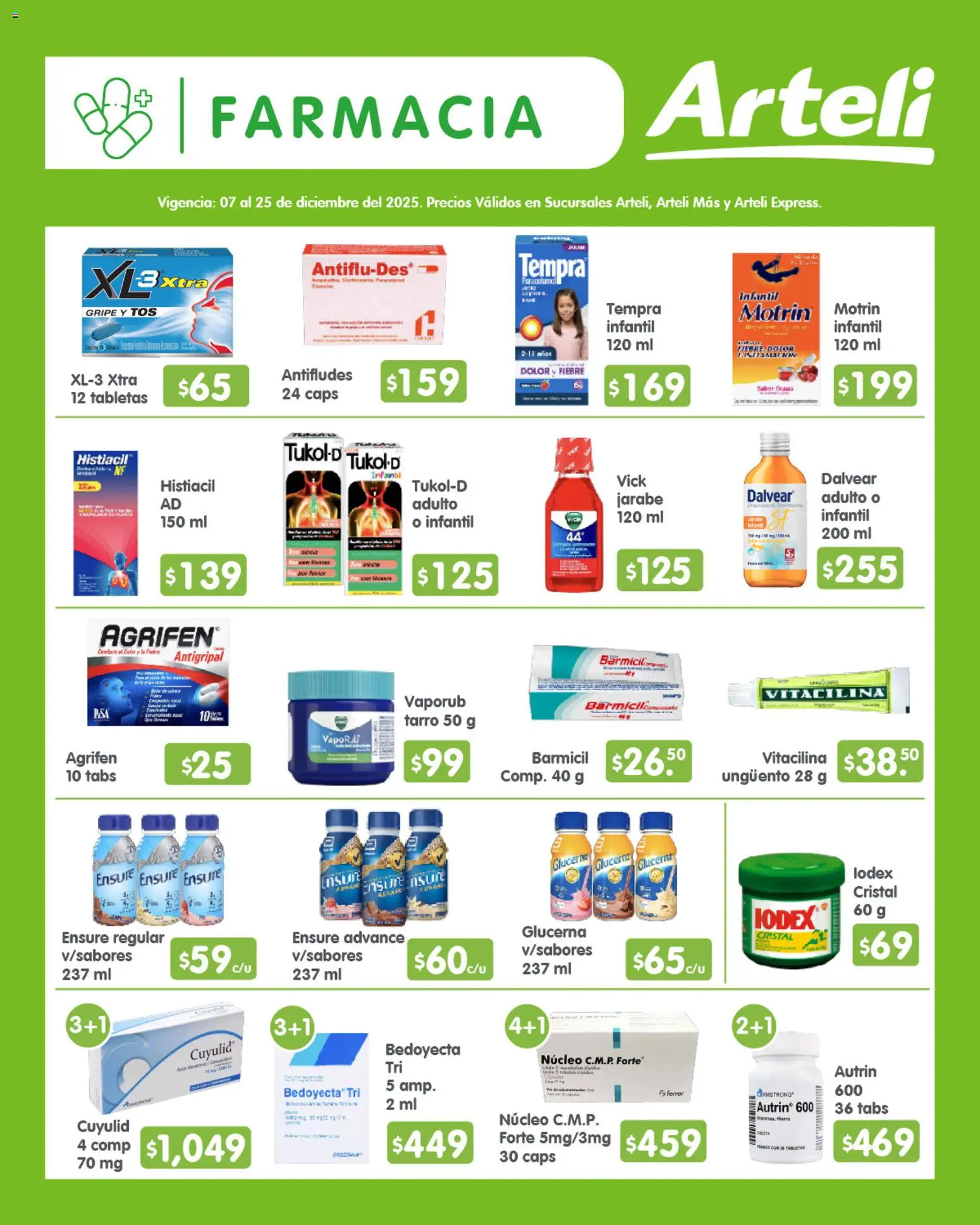 Nuevas ofertas de Arteli válidas en toda la República Mexicana desde el 07.12.2025. ¡Encuentra las mejores ofertas en Arteli folleto Quincenal! | Página: 11 | Productos: Antigripal