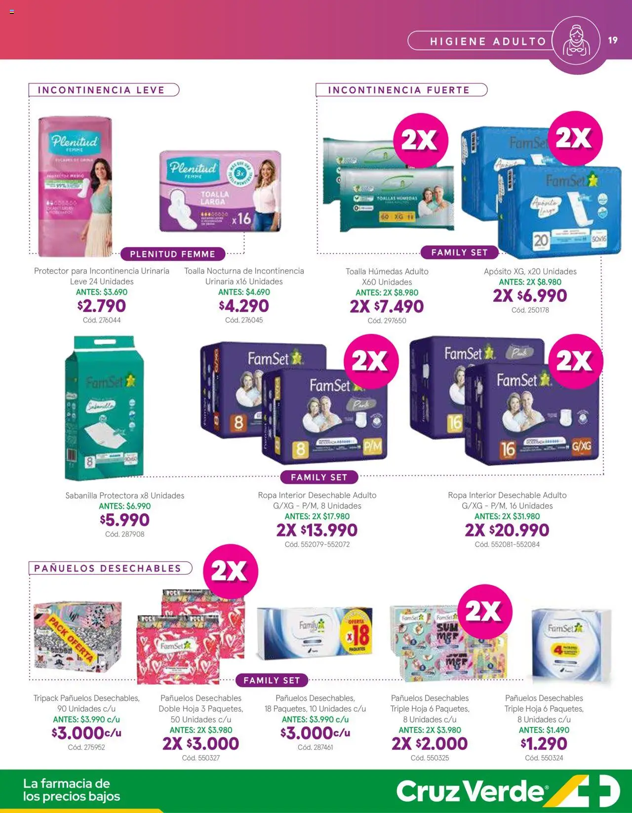 Belleza y Cuidado Personal Cruz Verde │ válido desde el 01.10.2025 | Página: 19 | Productos: Toalla, Ropa, Ropa interior