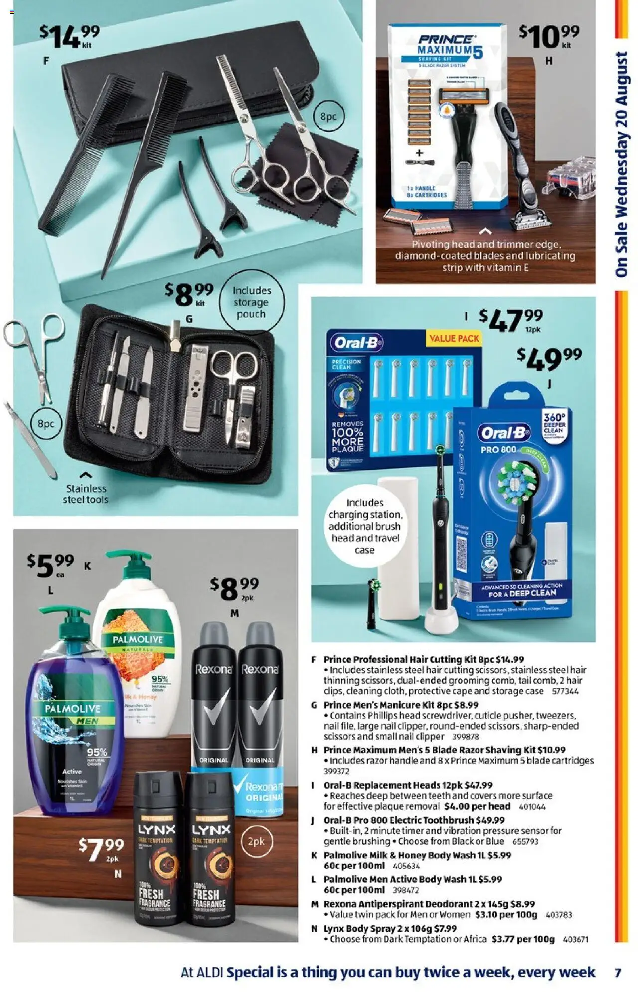 Aldi catalogue - valid from 20.08.2025 | Page: 7 | Products: Fragrance, Scissors, Razor, Vitamin