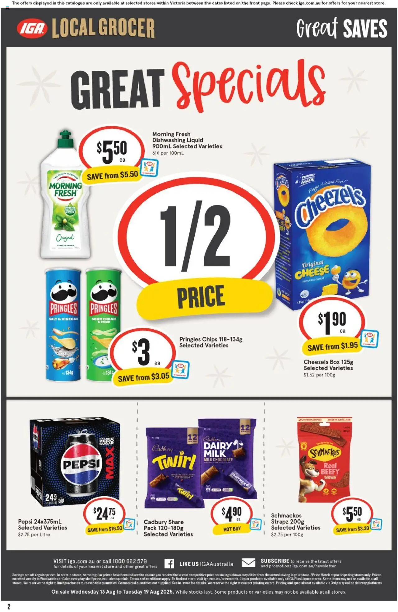 IGA catalogue - valid from 13.08.2025 | Page: 8 | Products: Milk, Antiperspirant, Trolley, Game
