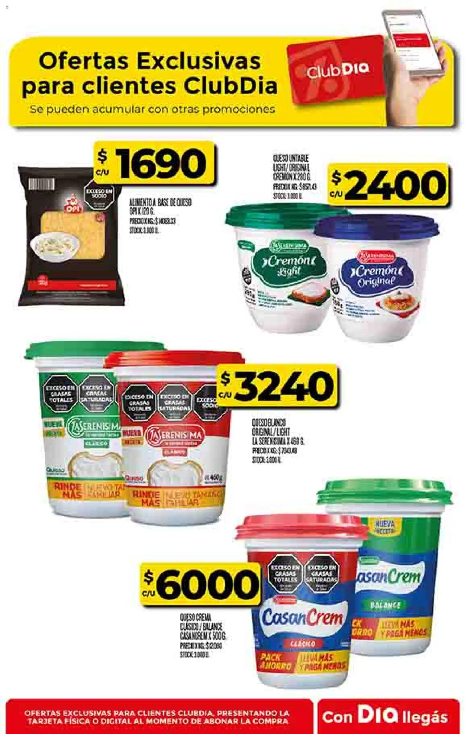 Supermercado DIA Ofertas │ válido desde el 21.01.2026 | Página: 43 | Productos: Queso crema, Queso, Crema