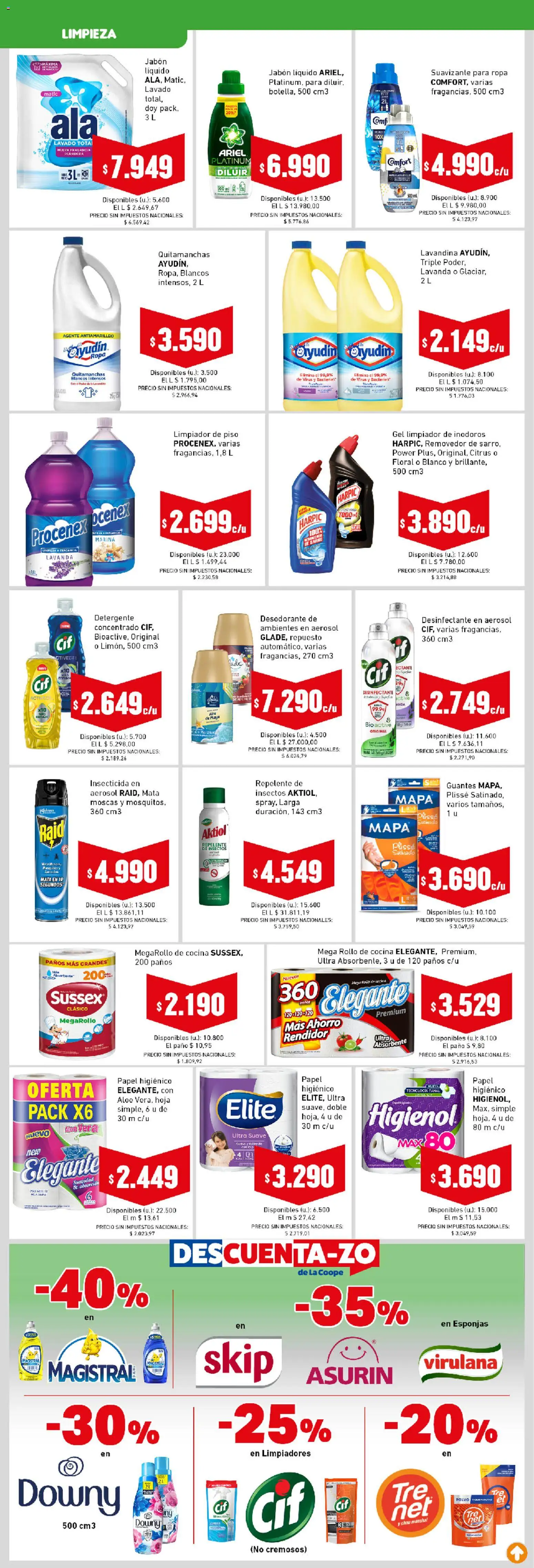 Cooperativa Obrera - Ahorrón │ válido desde el 26.01.2026 | Página: 7 | Productos: Papel higiénico, Lavandina, Fragancia, Desodorante