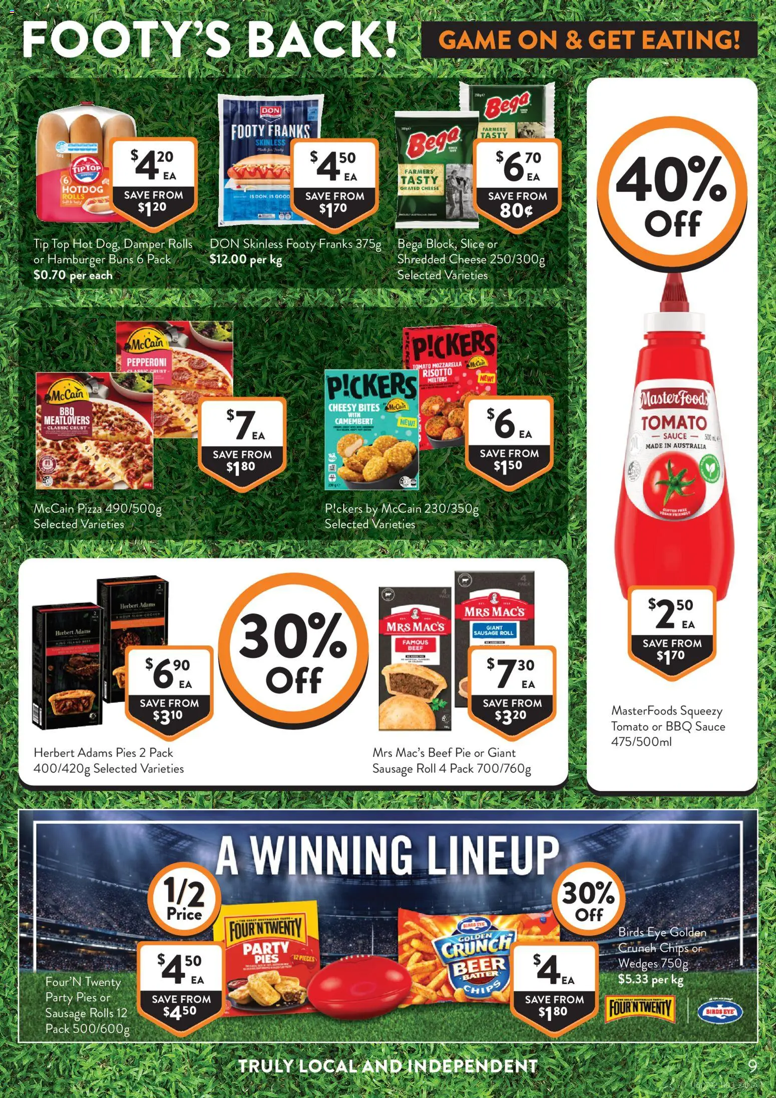 Foodworks catalogue - valid from 11.03.2026 | Page: 9 | Products: Cheese, Beef, Sausage, Pies