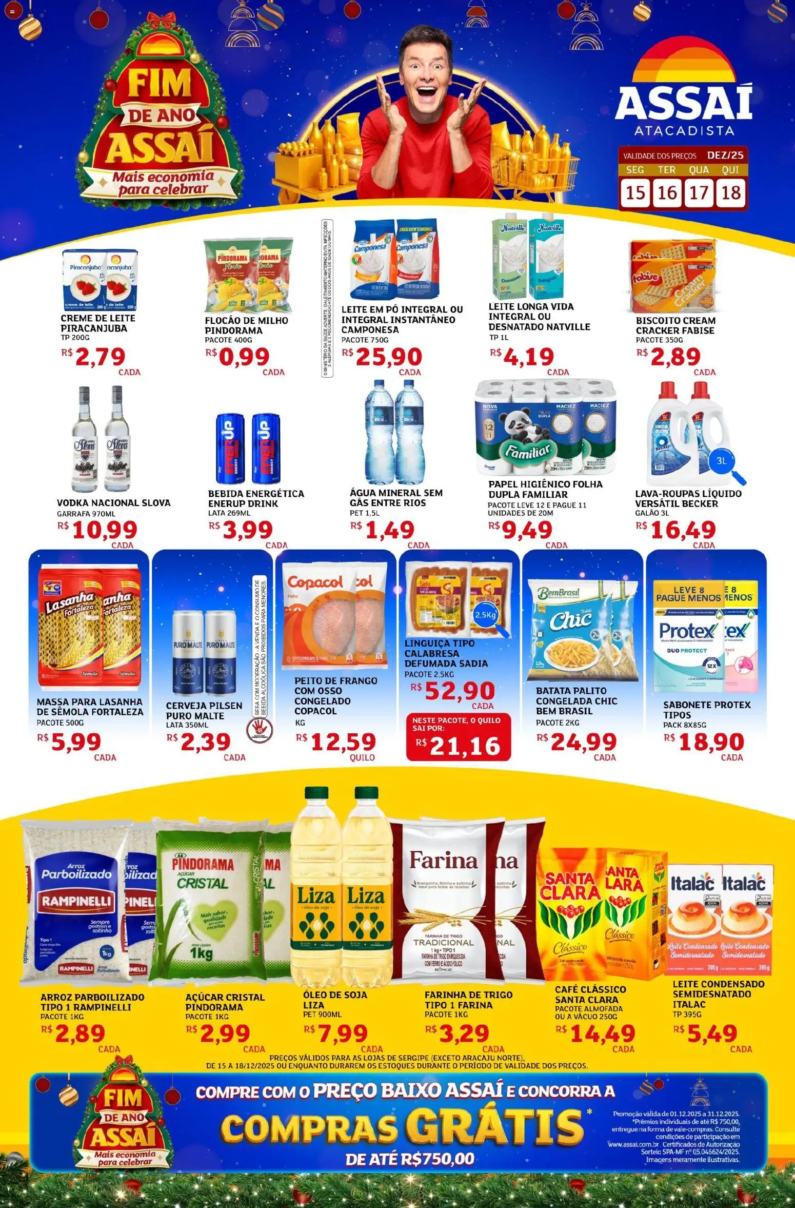 Assaí Atacadista Folheto - válido de 15.12.2025 | Página: 1 | Produtos: Pó, Farinha de trigo, Sabonete, Açúcar