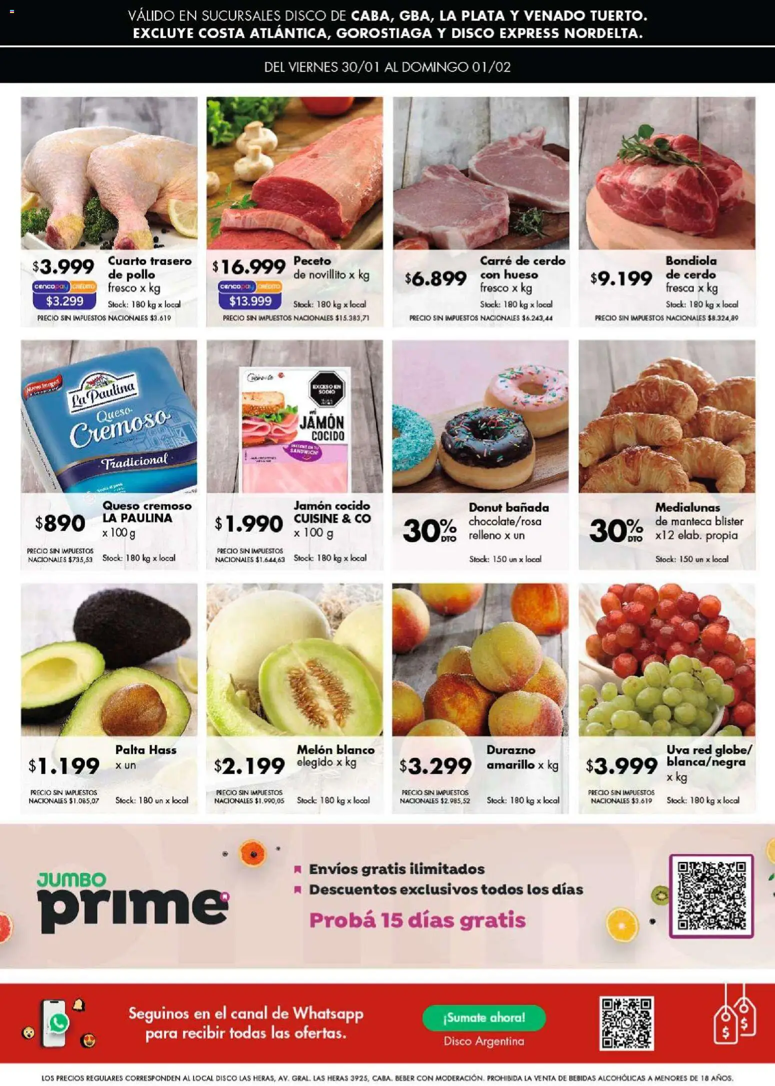 Disco ofertas │ válido desde el 29.01.2026 | Página: 7 | Productos: Disco, Melón, Queso, Uva