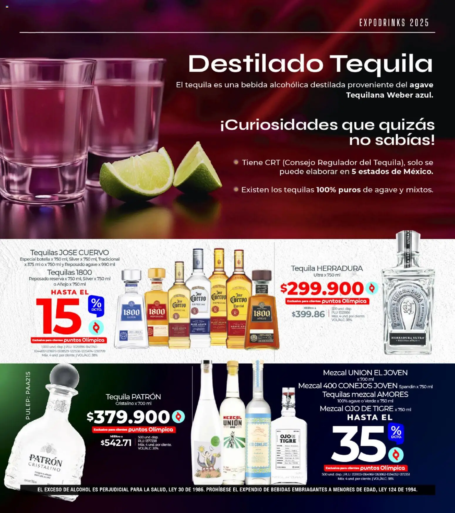 Olímpica revista - valida desde el 31.10.2025 | Página: 8 | Productos: Botella, Tequila, Corta uñas, Tintura