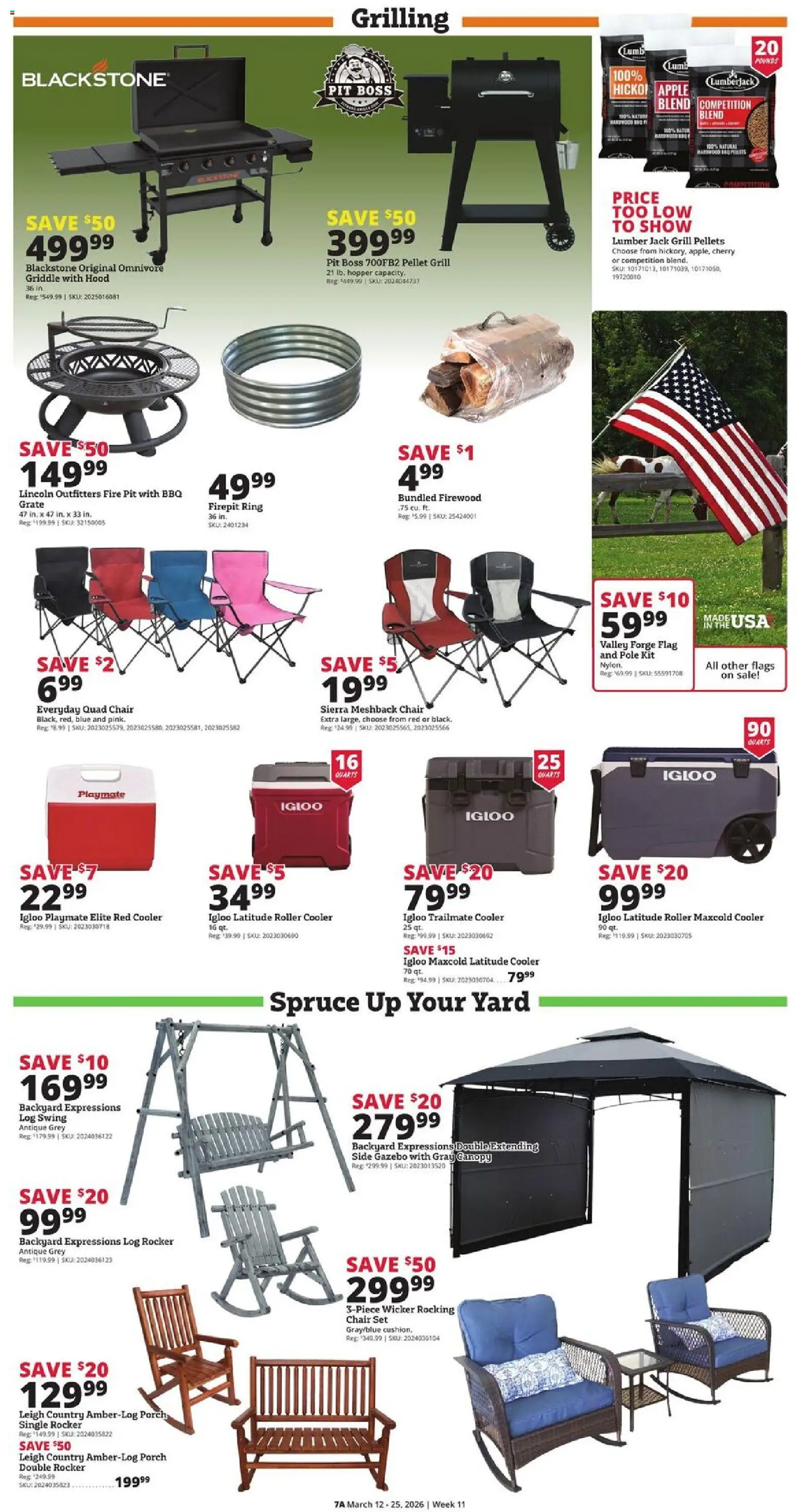 Rural King Weekly Ad - valid from 12.03.2026 | Page: 7 | Products: Grate, Chair, Griddle, Grill