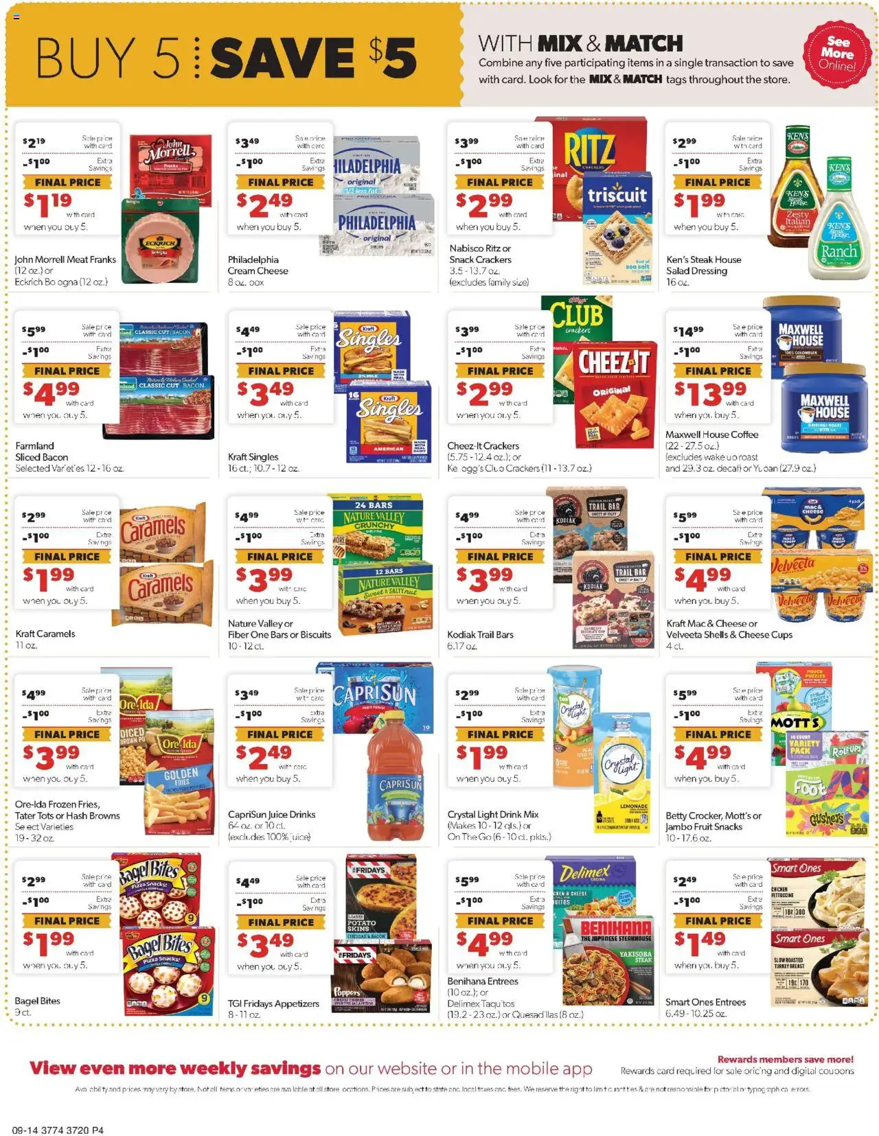 Family Fare Weekly Ad - IA - valid from 14.09.2025 | Page: 4 | Products: Milk, Juice, Cream, Salad