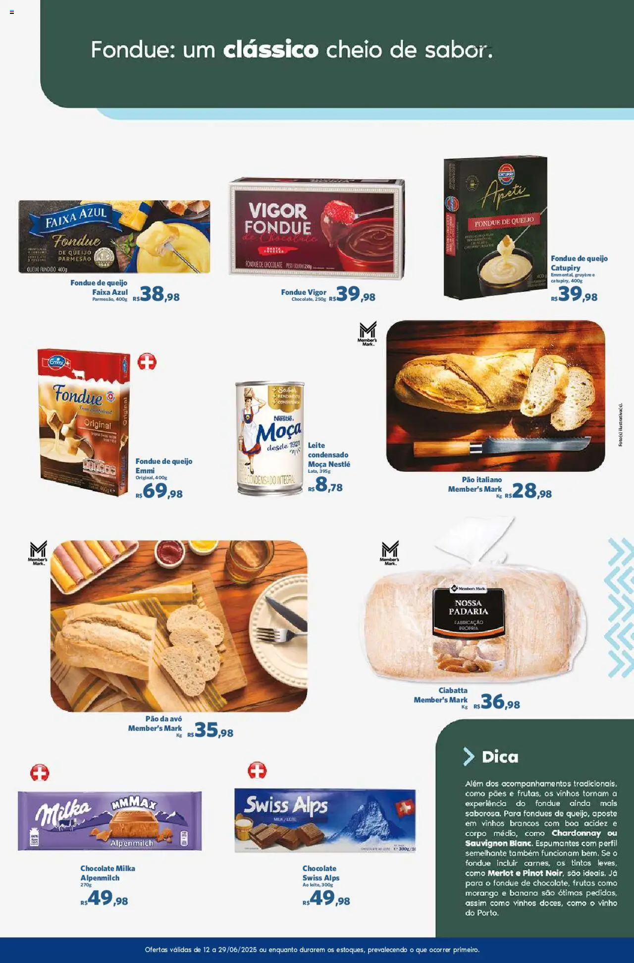 Sam's Club Folheto - válido de 12.06.2025 | Página: 4 | Produtos: Leite, Queijo, Parmesão, Catupiry