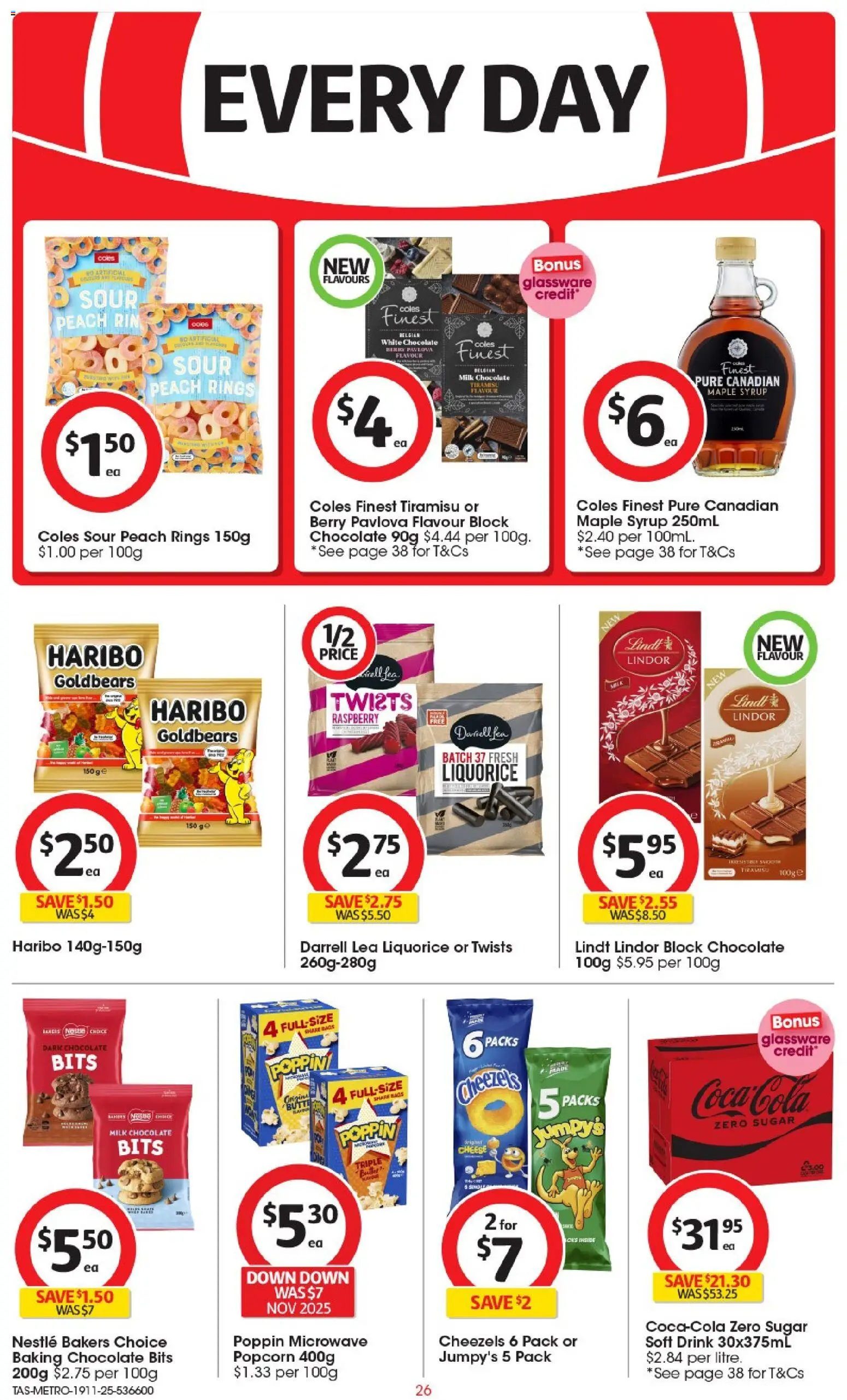 Coles catalogue - valid from 19.11.2025 | Page: 27 | Products: Milk, Cheese, Chocolate, Peach