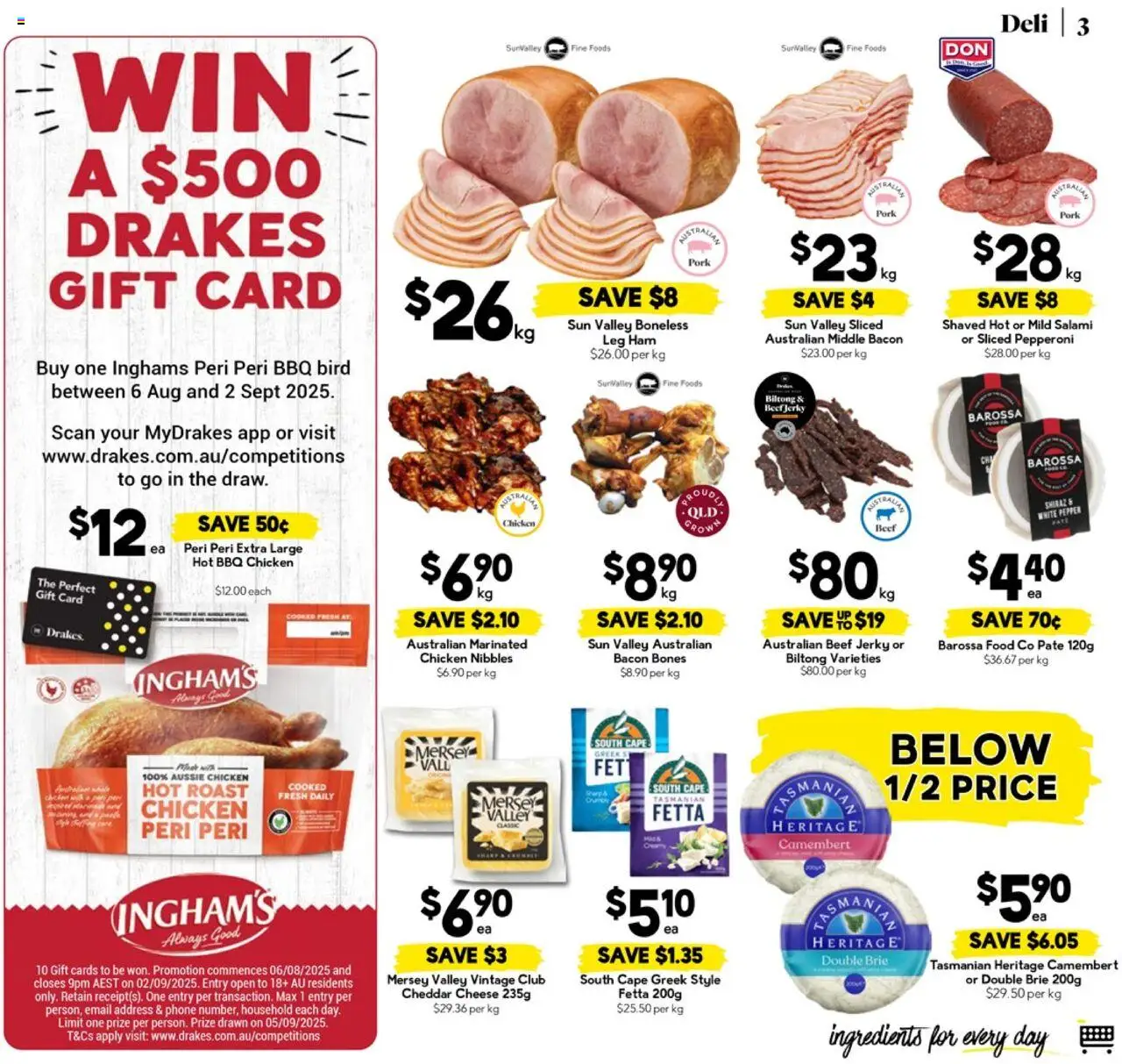 Drakes catalogue - valid from 20.08.2025 | Page: 3 | Products: Household, Bacon, Ham, Phone