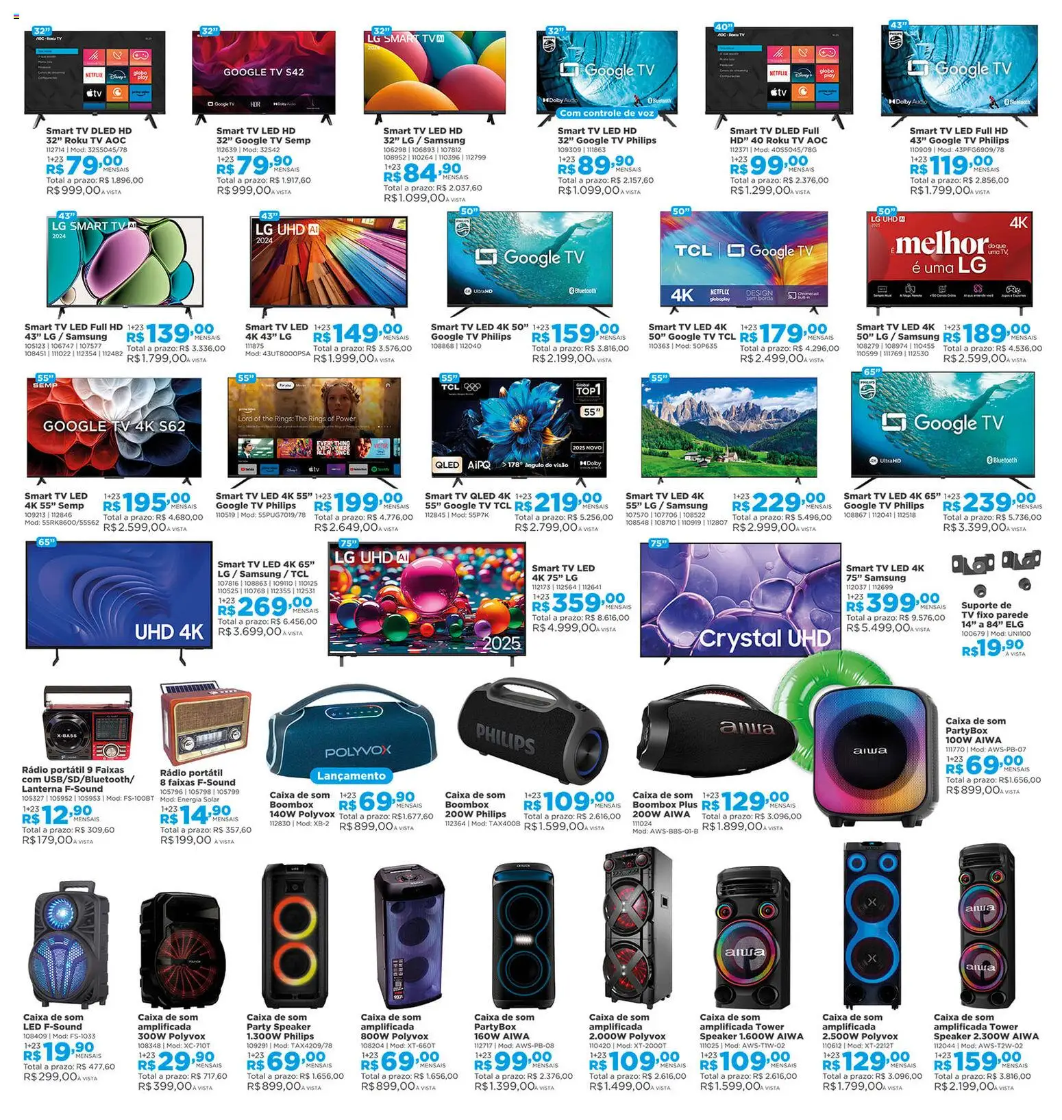 Lojas Solar Folheto - válido de 01.01.2026 | Página: 11 | Produtos: Caixa de som, smart TV, Caixa, Tv