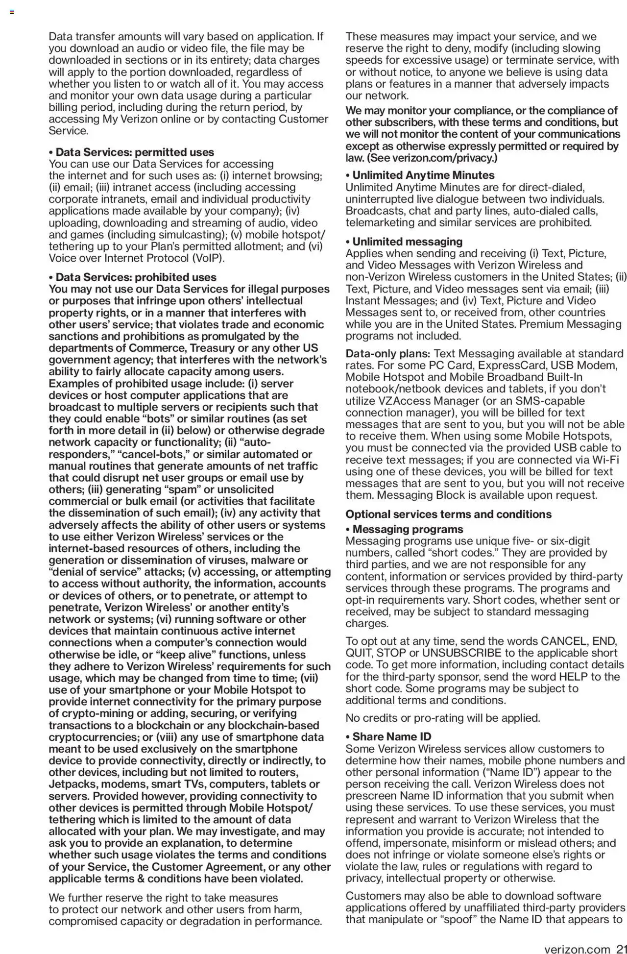 Verizon Brochure - valid from 01.11.2024 | Page: 21 | Products: Phone, Pc, Computer, Cable