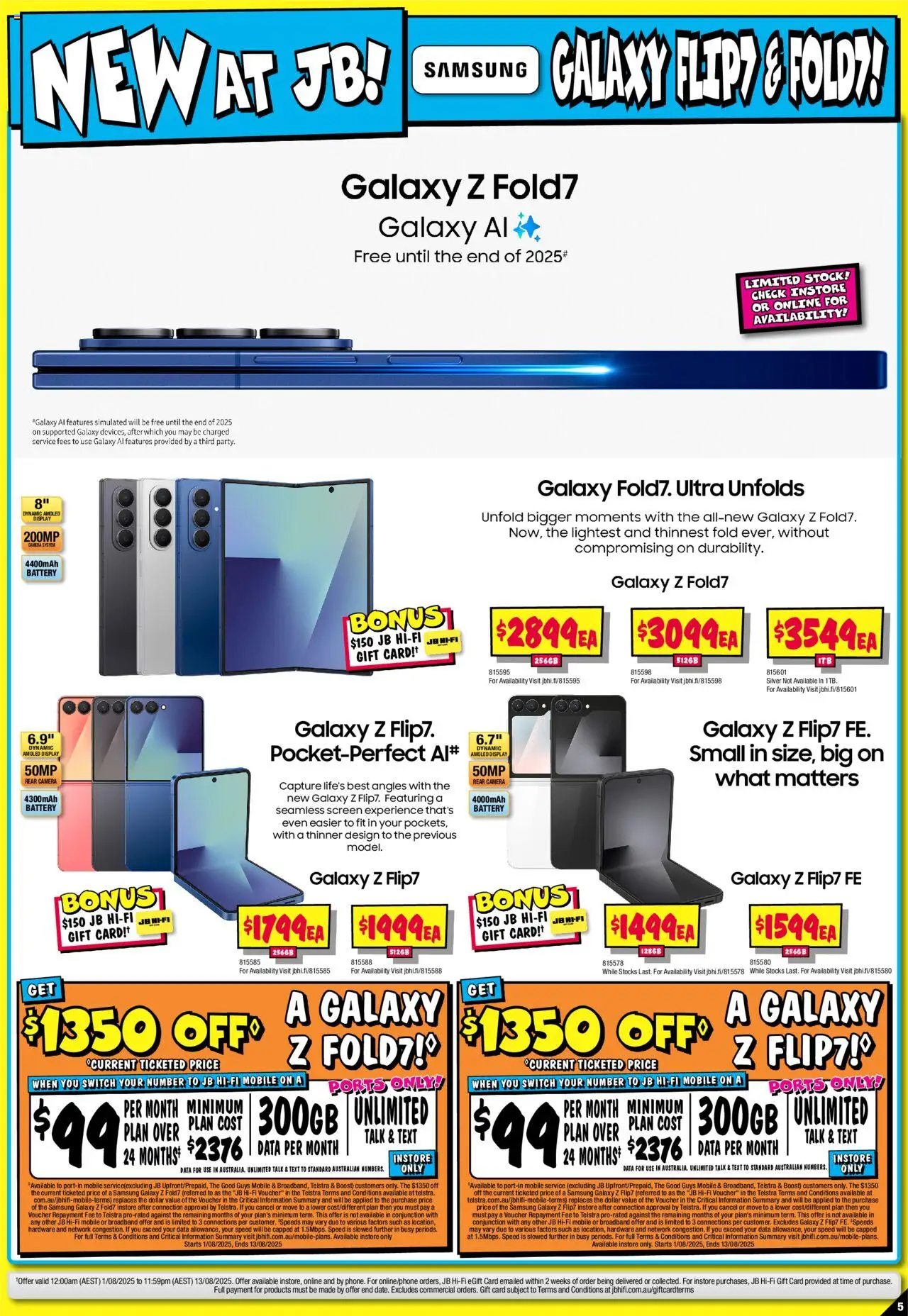 JB Hi-Fi catalogue - valid from 07.08.2025 | Page: 5 | Products: Battery, Camera, Screen, Mobile