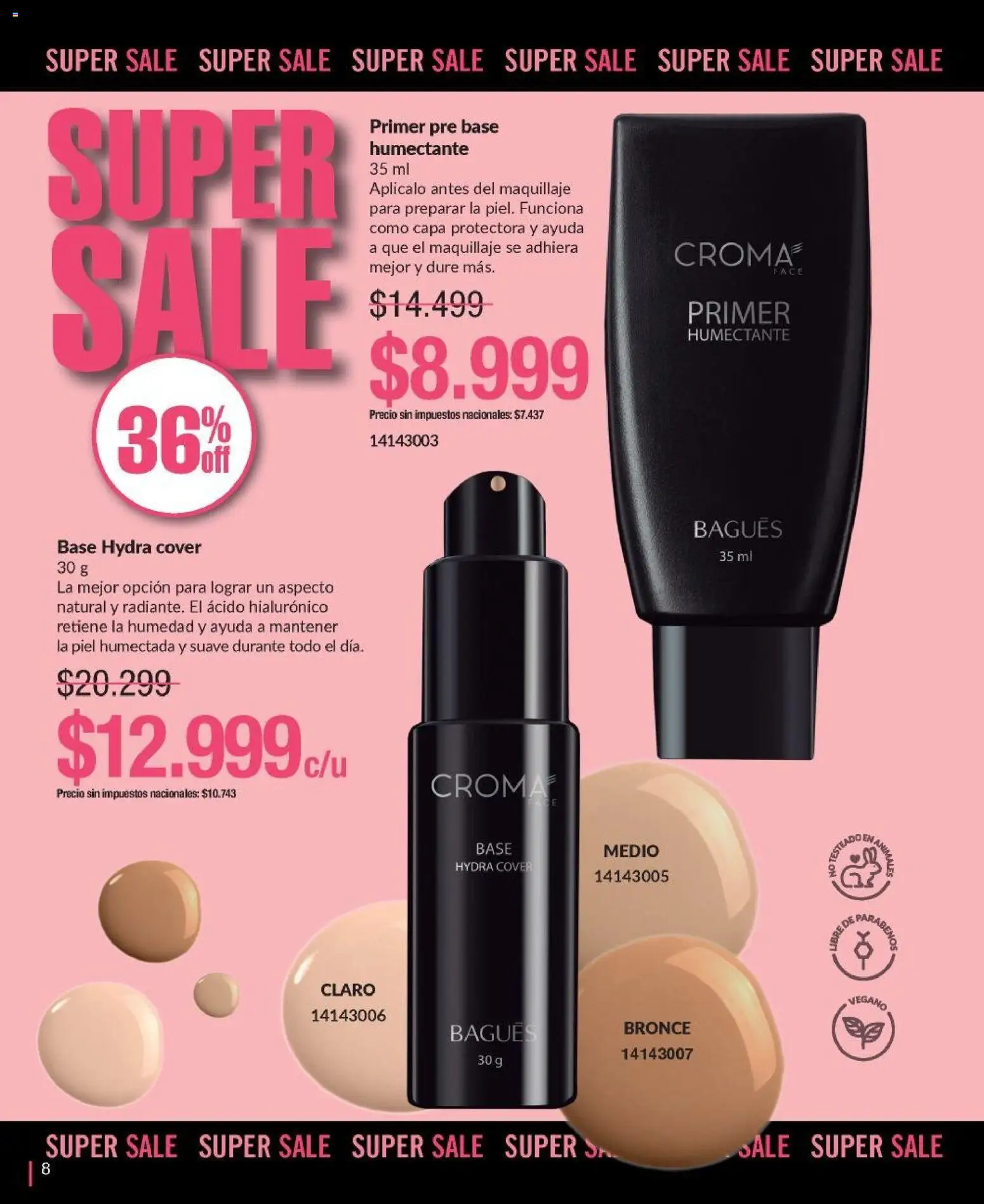 Bagués - Catálogo │ válido desde el 09.03.2026 | Página: 8 | Productos: Maquillaje, Pre base