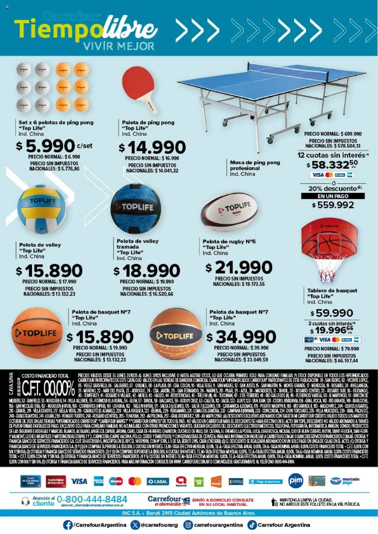 Carrefour - Tiempo Libre 20 Octubre - Comodoro │ válido desde el 20.10.2025 | Página: 18 | Productos: Teléfono, Top, Cuchillo, Paleta