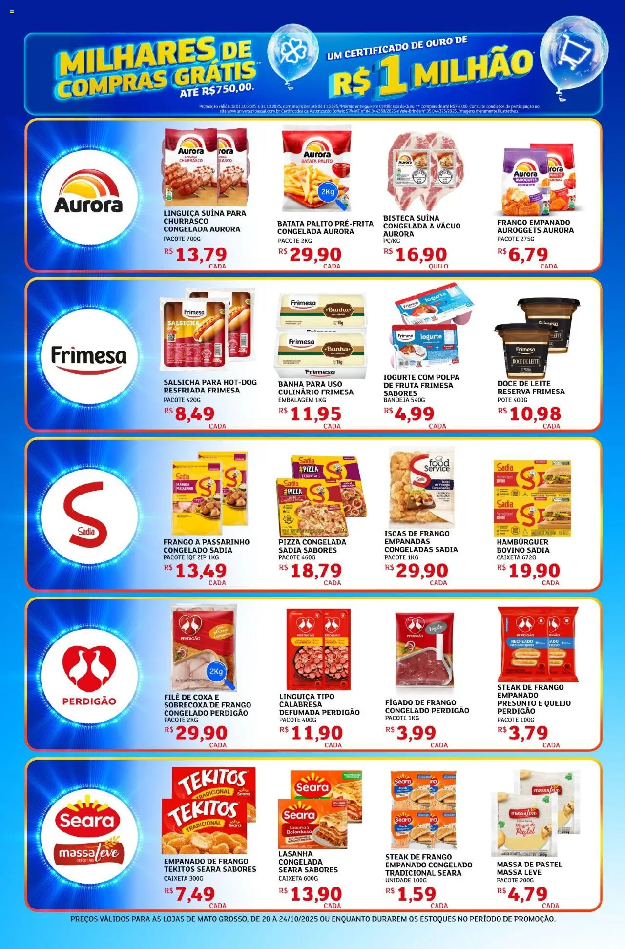 Assaí Atacadista Folheto - válido de 20.10.2025 | Página: 2 | Produtos: Salsicha, Queijo, Batata, Doce de leite