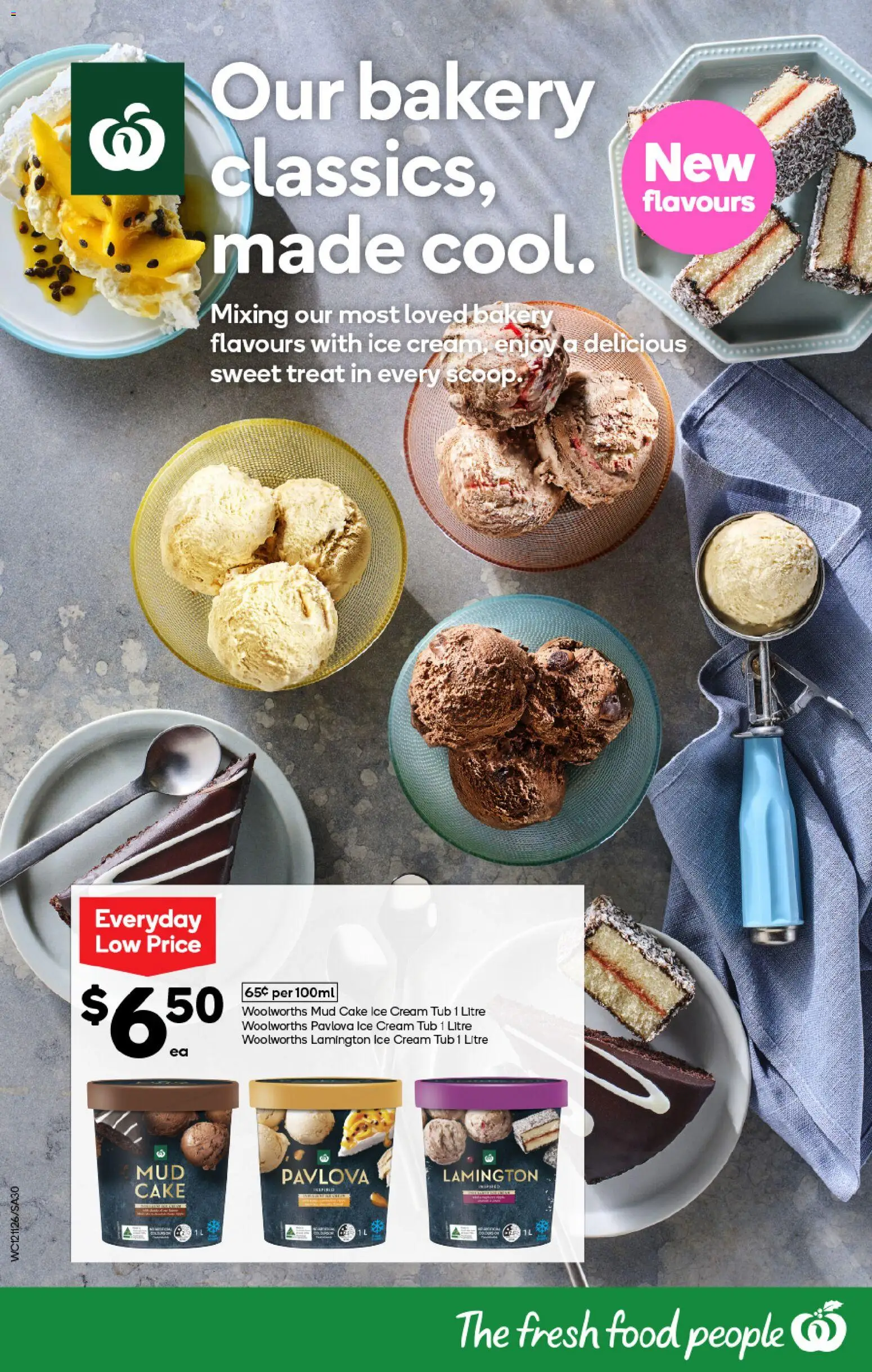 Woolworths catalogue - valid from 12.11.2025 | Page: 30 | Products: Cream, Ice cream, Pavlova, Bakery