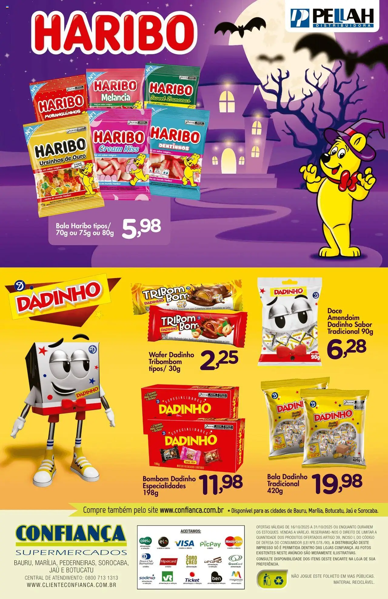 Confiança Folheto - válido de 16.10.2025 | Página: 2 | Produtos: Amendoim, Leite, Chocolate, Bala