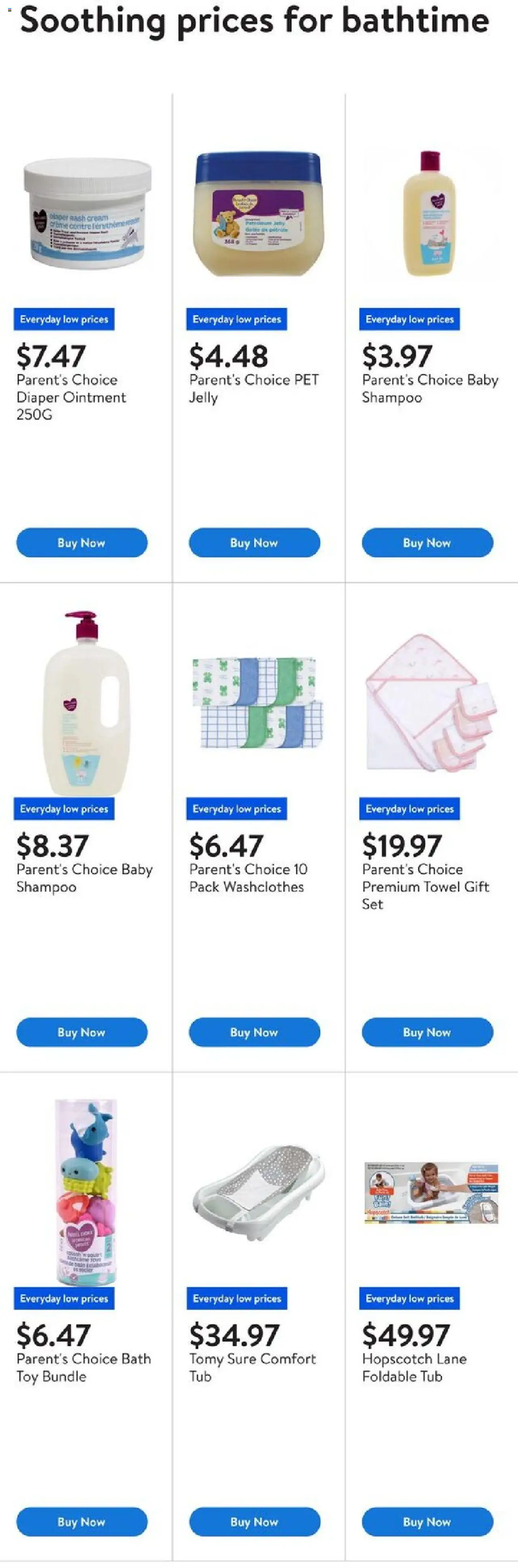 Walmart flyer valid from 11.09.2025 | Page: 4 | Products: Cream, Shampoo, Bath
