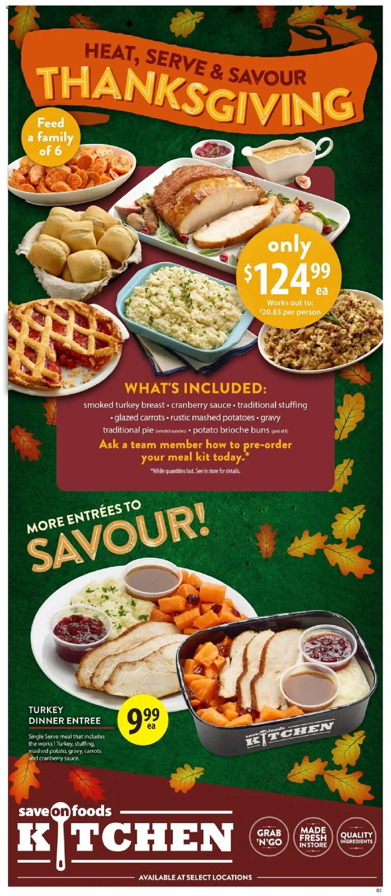 Save on foods flyer valid from 02.10.2025 | Page: 14 | Products: Turkey, Potatoes