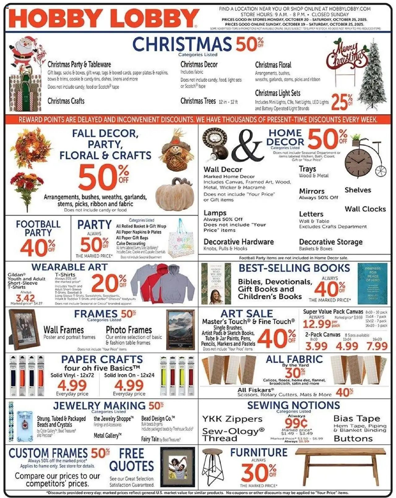 Hobby Lobby Weekly Ad - valid from 19.10.2025 | Page: 1