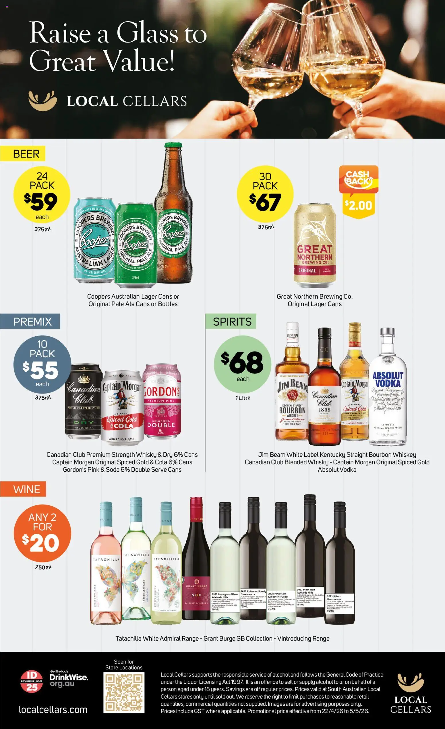 Foodland catalogue - valid from 22.04.2026 | Page: 33 | Products: Wine, Beer, Bourbon, Whiskey
