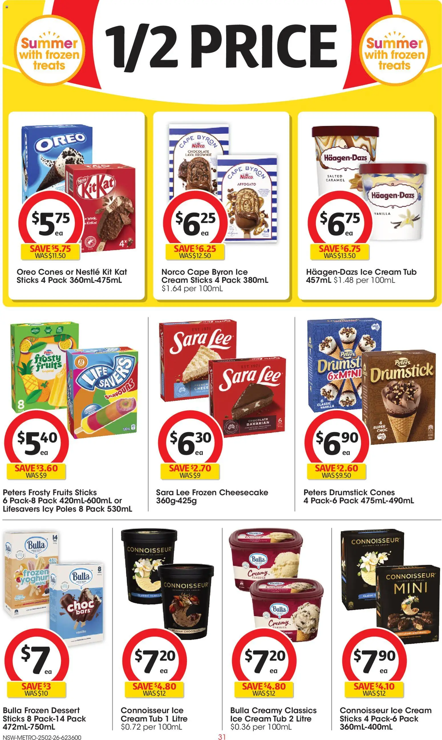 Coles catalogue - valid from 25.02.2026 | Page: 31 | Products: Chocolate, Cream, Ice cream, Fruits
