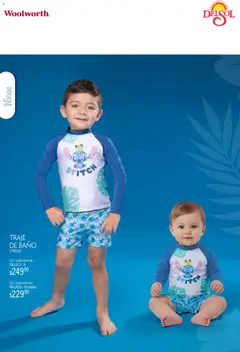 Vista previa de Del Sol y Woolworth catálogo Luce tus Vacaciones con Stitch, nuevo folleto de la tienda, válido en México a partir del 19.03.2026 | Página: 8 | Productos: Traje, Traje de baño, Baño