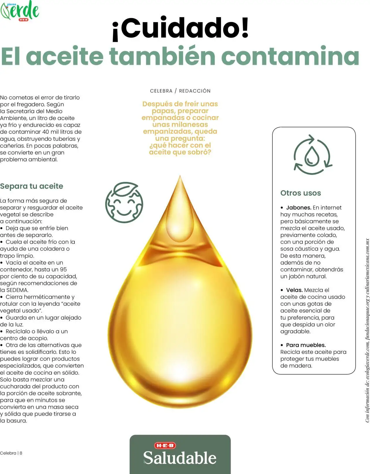 Nuevas ofertas de H-E-B válidas en toda la República Mexicana desde el 11.09.2025. ¡Encuentra las mejores ofertas en H-E-B - Revista Septiembre! | Página: 8 | Productos: Aceite, Cocina, Jabón