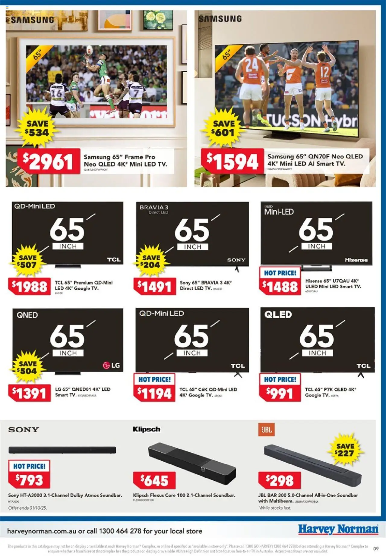 Harvey Norman catalogue - valid from 25.09.2025 | Page: 9 | Products: Accessories, Tv