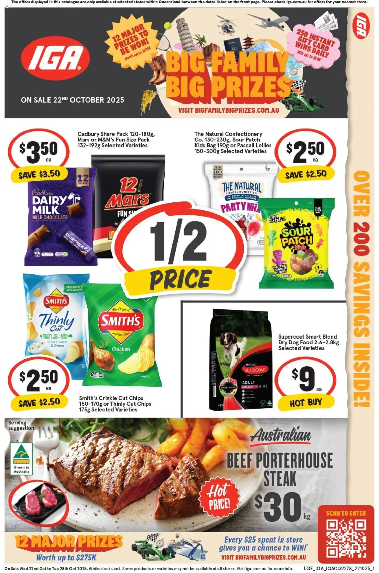 IGA catalogue - valid from 22.10.2025 | Page: 1 | Products: Milk, Dairy, Beef, Cream