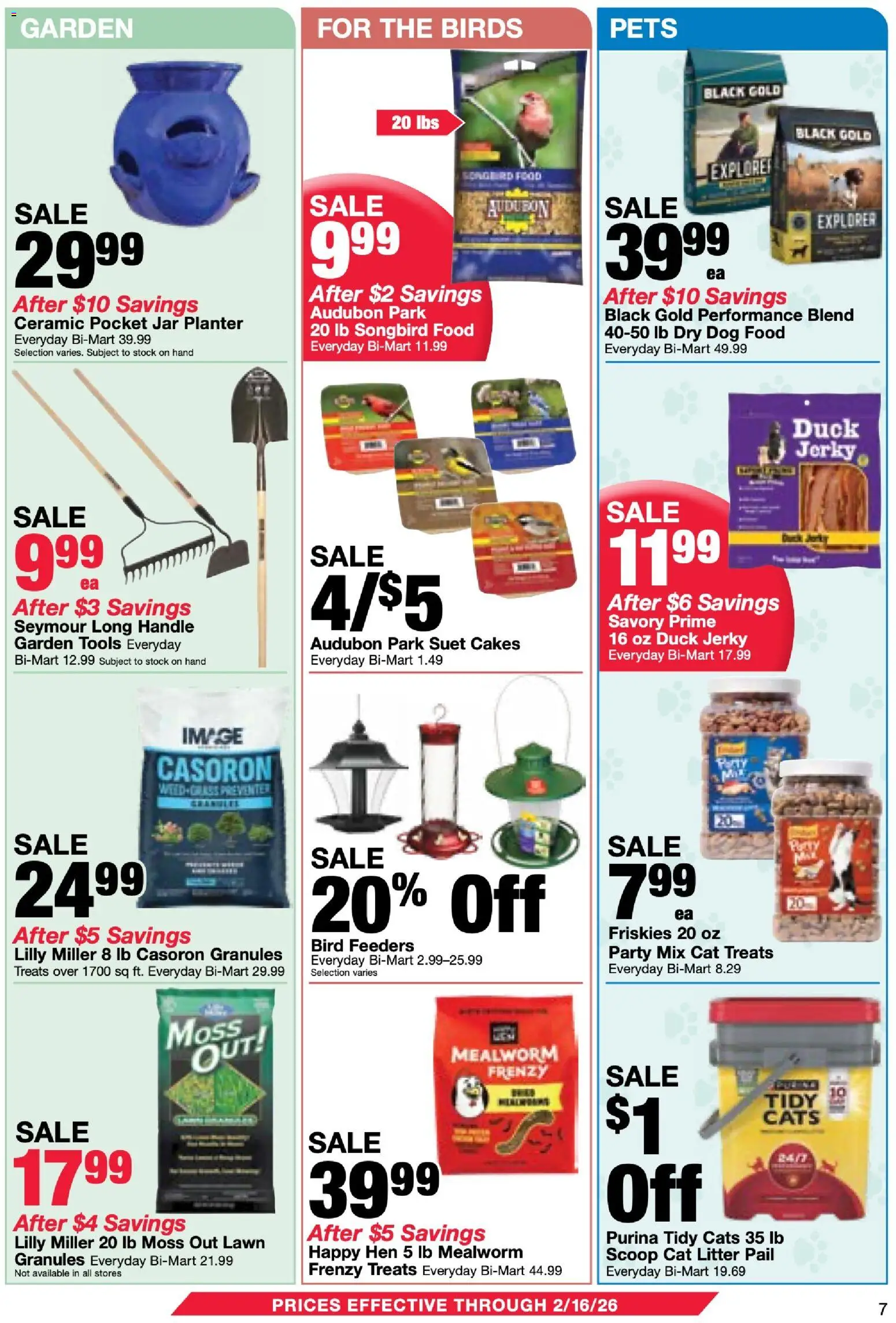 Bi-Mart Weekly Ad - valid from 27.01.2026 | Page: 7 | Products: Dog Food, Cat Litter