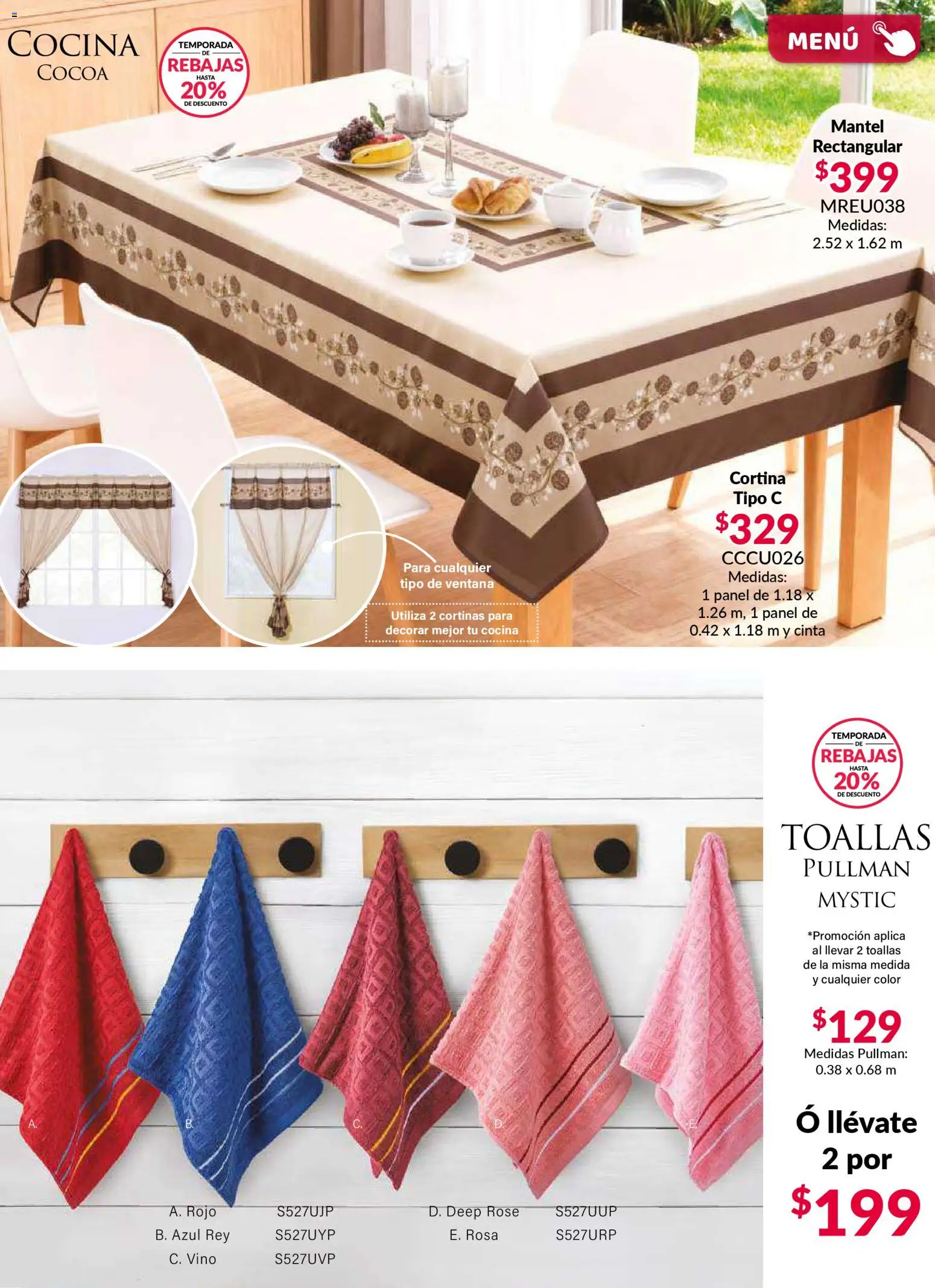 Nuevas ofertas de Colchas Concord válidas en toda la República Mexicana desde el 01.02.2026. ¡Encuentra las mejores ofertas en Colchas Concord catálogo! | Página: 119 | Productos: Cocina, Cinta, Toallas, Cortinas