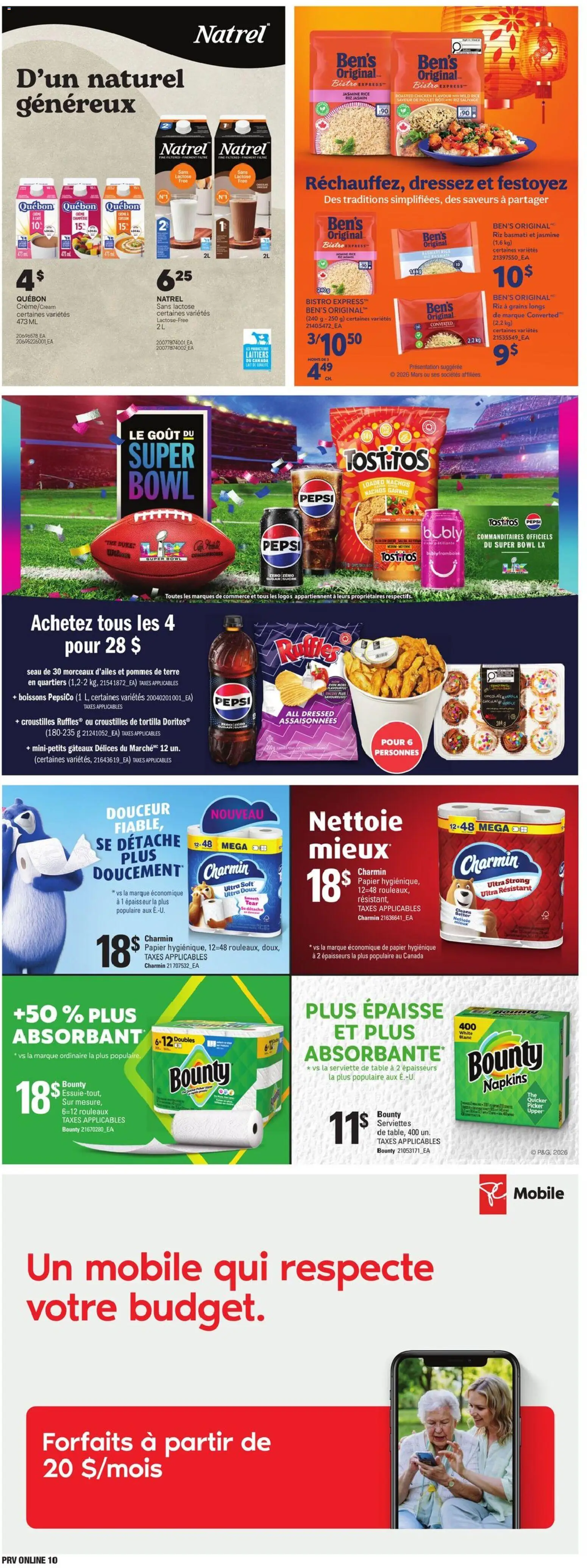 Provigo flyer valid from 29.01.2026 | Page: 12 | Products: Rice, Table, Chocolate, Chicken