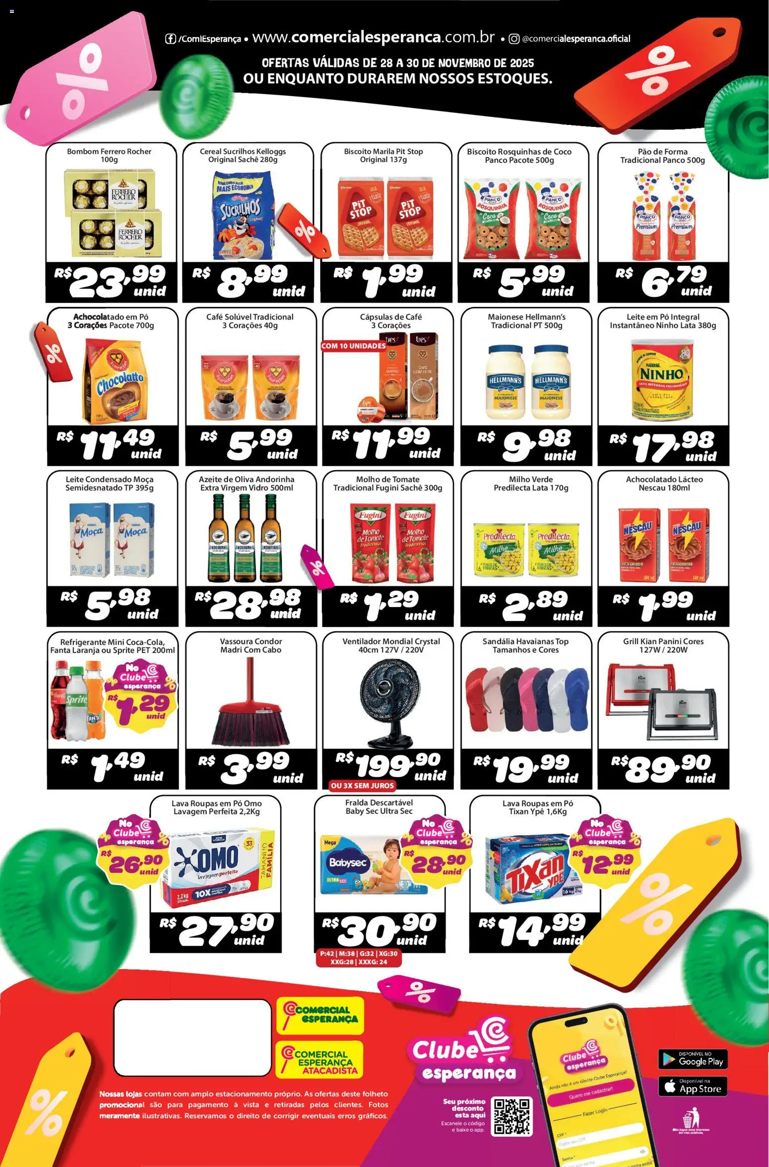 Comercial Esperança Folheto - válido de 28.11.2025 | Página: 2 | Produtos: Fanta, Nescau, Leite, Rosquinha