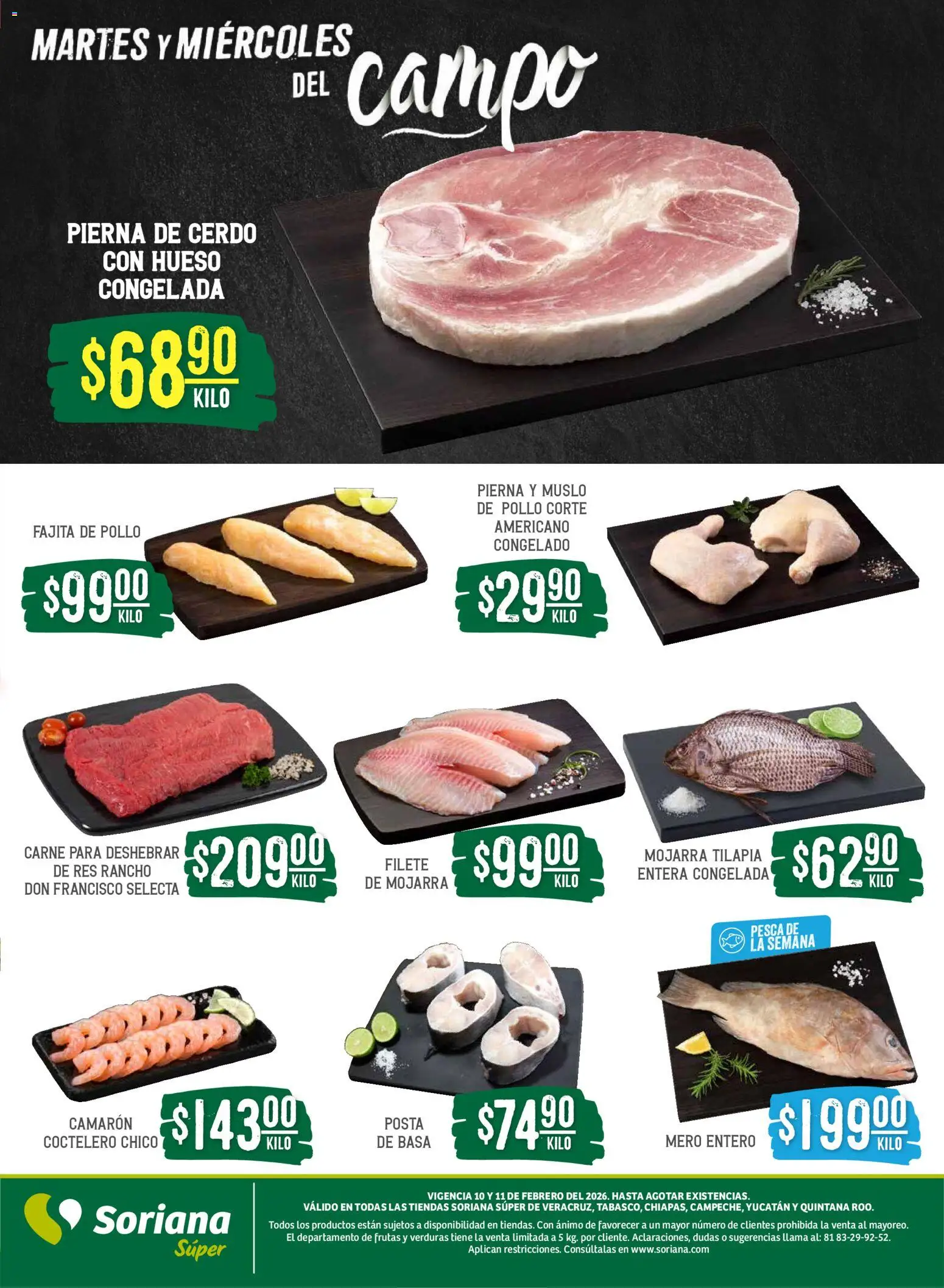 Nuevas ofertas de Soriana válidas en toda la República Mexicana desde el 10.02.2026. ¡Encuentra las mejores ofertas en Soriana - Martes y Miércoles del Campo Súper: Ver, Tab, Chis, Camp, Yuc y Q. Roo! | Página: 5