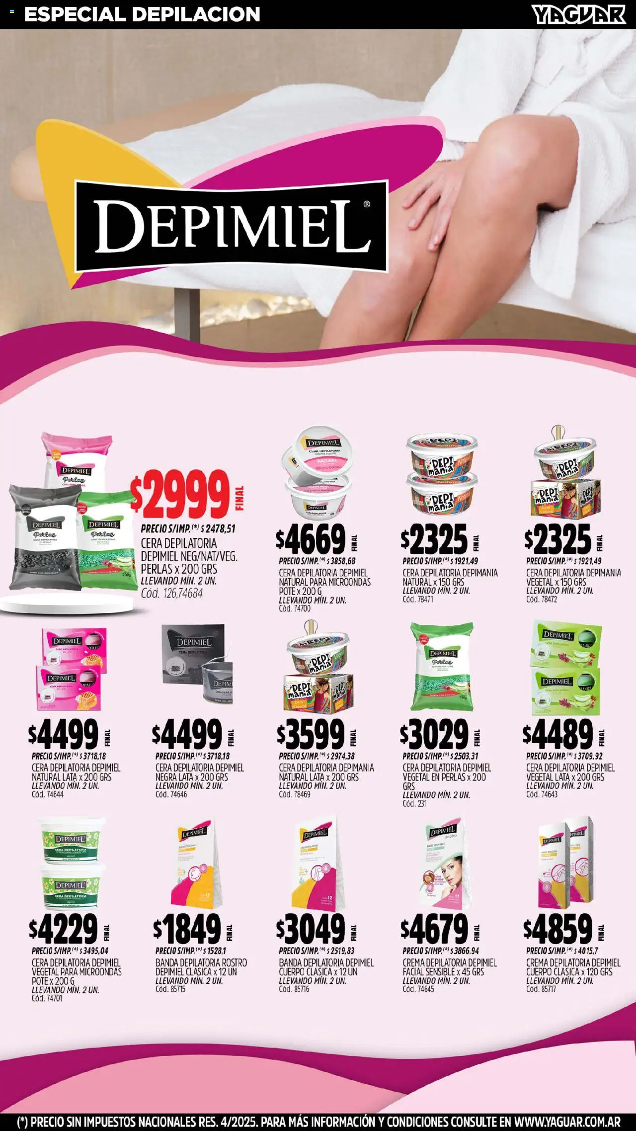 Yaguar - Jujuy │ válido desde el 01.09.2025 | Página: 25 | Productos: Crema depilatoria, Cera, Microondas, Crema