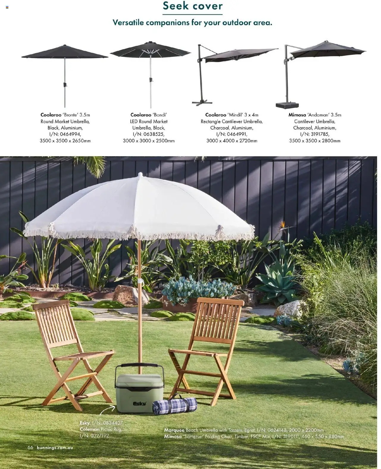 Bunnings Warehouse catalogue - valid from 25.08.2025 | Page: 66 | Products: Umbrella
