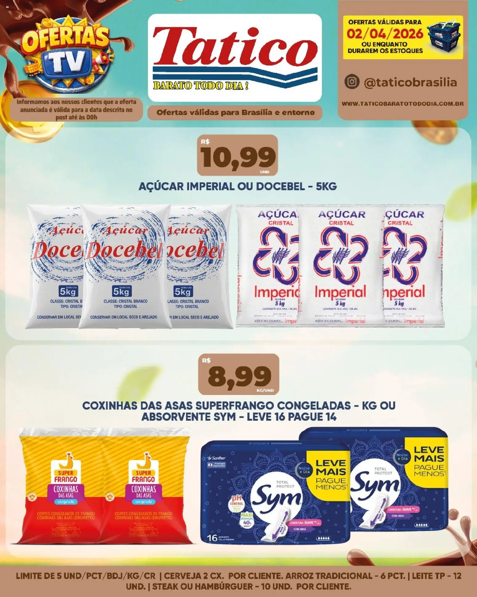Tatico Folheto - válido de 03.04.2026 | Página: 27 | Produtos: Leite, Cerveja, Açúcar, Frango