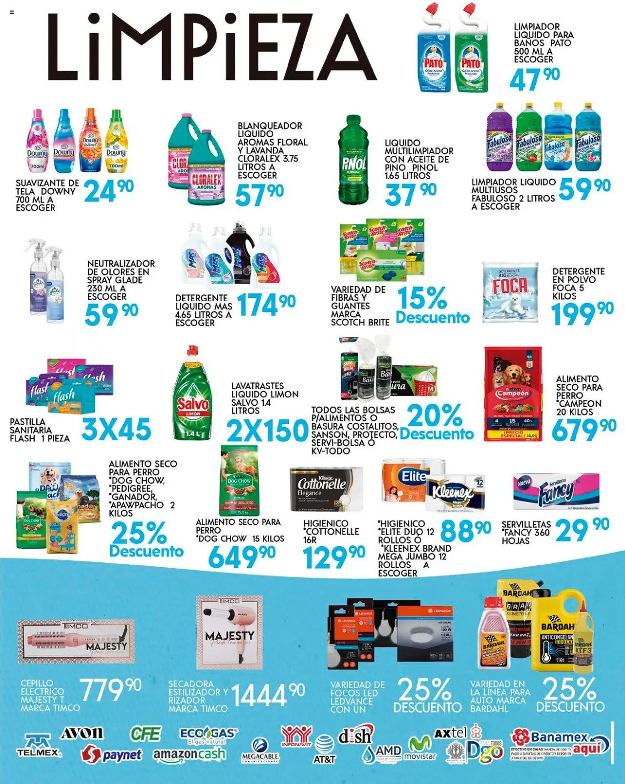 Nuevas ofertas de Alsuper válidas en toda la República Mexicana desde el 16.09.2025. ¡Encuentra las mejores ofertas en Alsuper - Folleto Durango! | Página: 5 | Productos: Bolsa, Cepillo, Suavizante, Servilletas