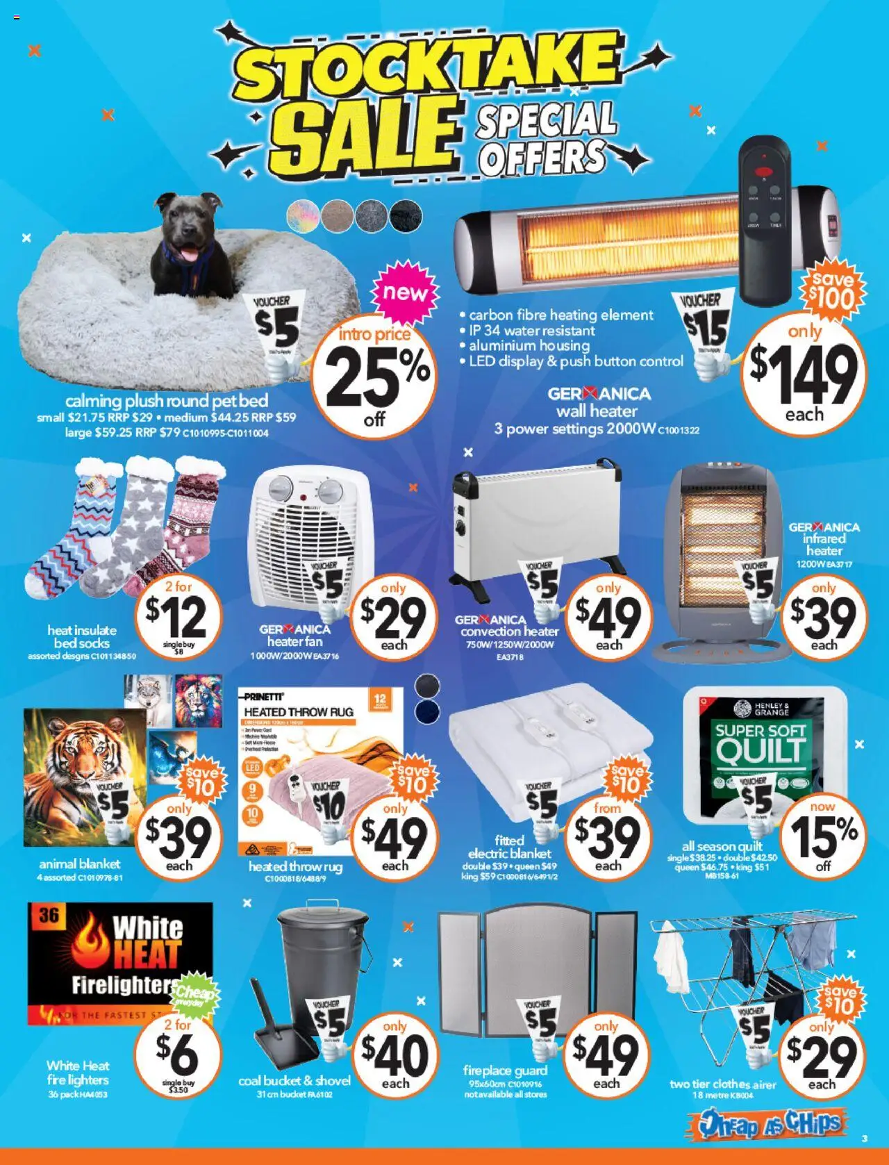 Cheap as Chips catalogue - valid from 02.07.2025 | Page: 3 | Products: Bucket, Heater, Shovel, Bed