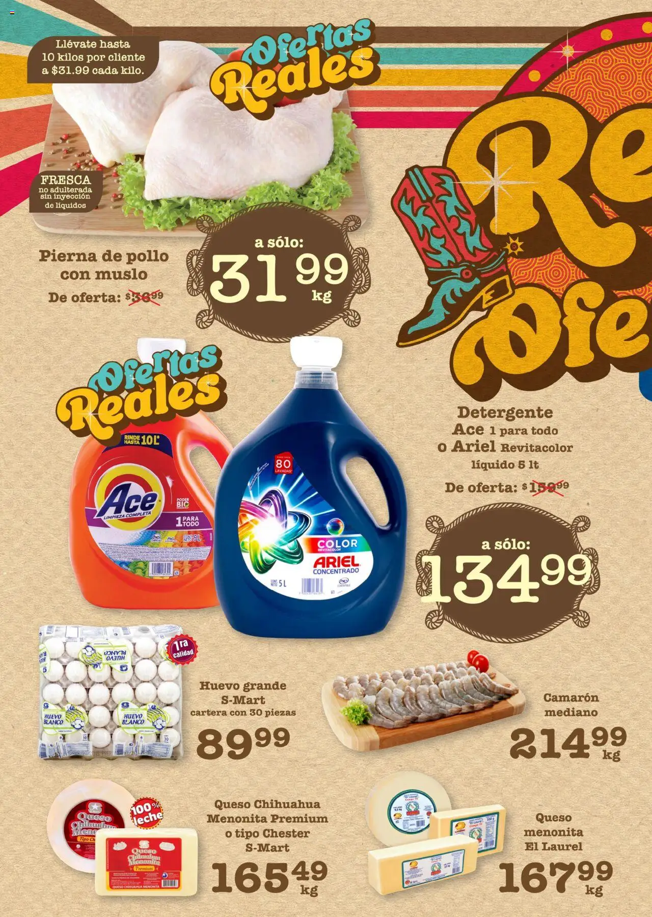 Nuevas ofertas de S-Mart válidas en toda la República Mexicana desde el 01.08.2025. ¡Encuentra las mejores ofertas en S-Mart - Folleto! | Página: 2 | Productos: Pollo, Detergente, Leche, Queso