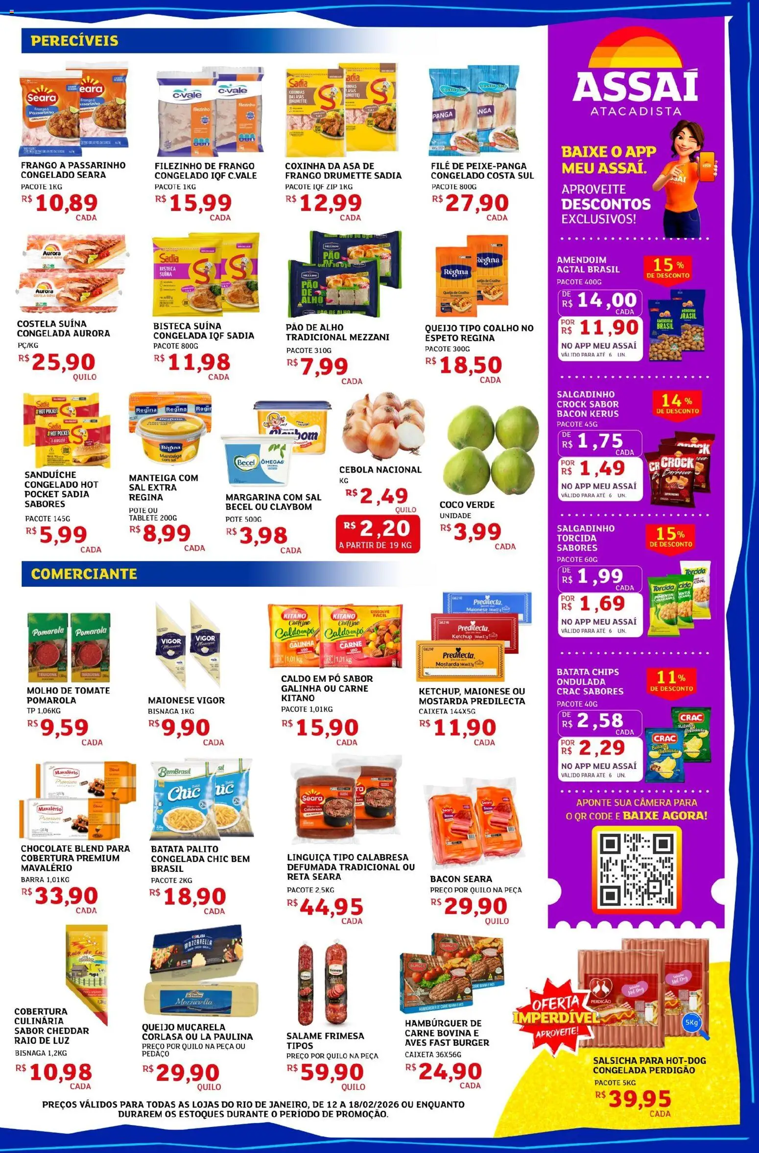 Assaí Atacadista Folheto - válido de 12.02.2026 | Página: 3 | Produtos: Molho de tomate, Pão, Batata, Maionese