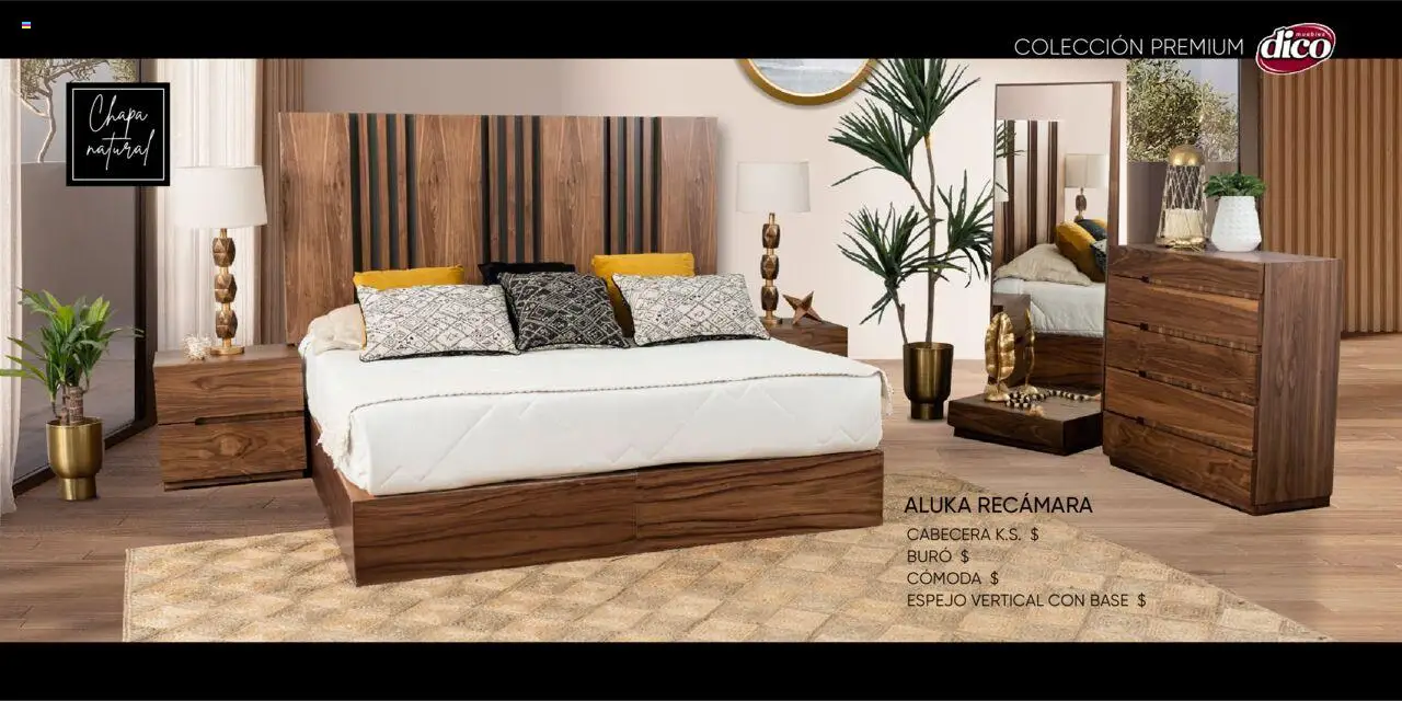 Nuevas ofertas de Muebles Dico válidas en toda la República Mexicana desde el 25.10.2024. ¡Encuentra las mejores ofertas en Muebles Dico catálogo Colleción Premium ! | Página: 43 | Productos: Cabecera, Chapa, Buró, Espejo