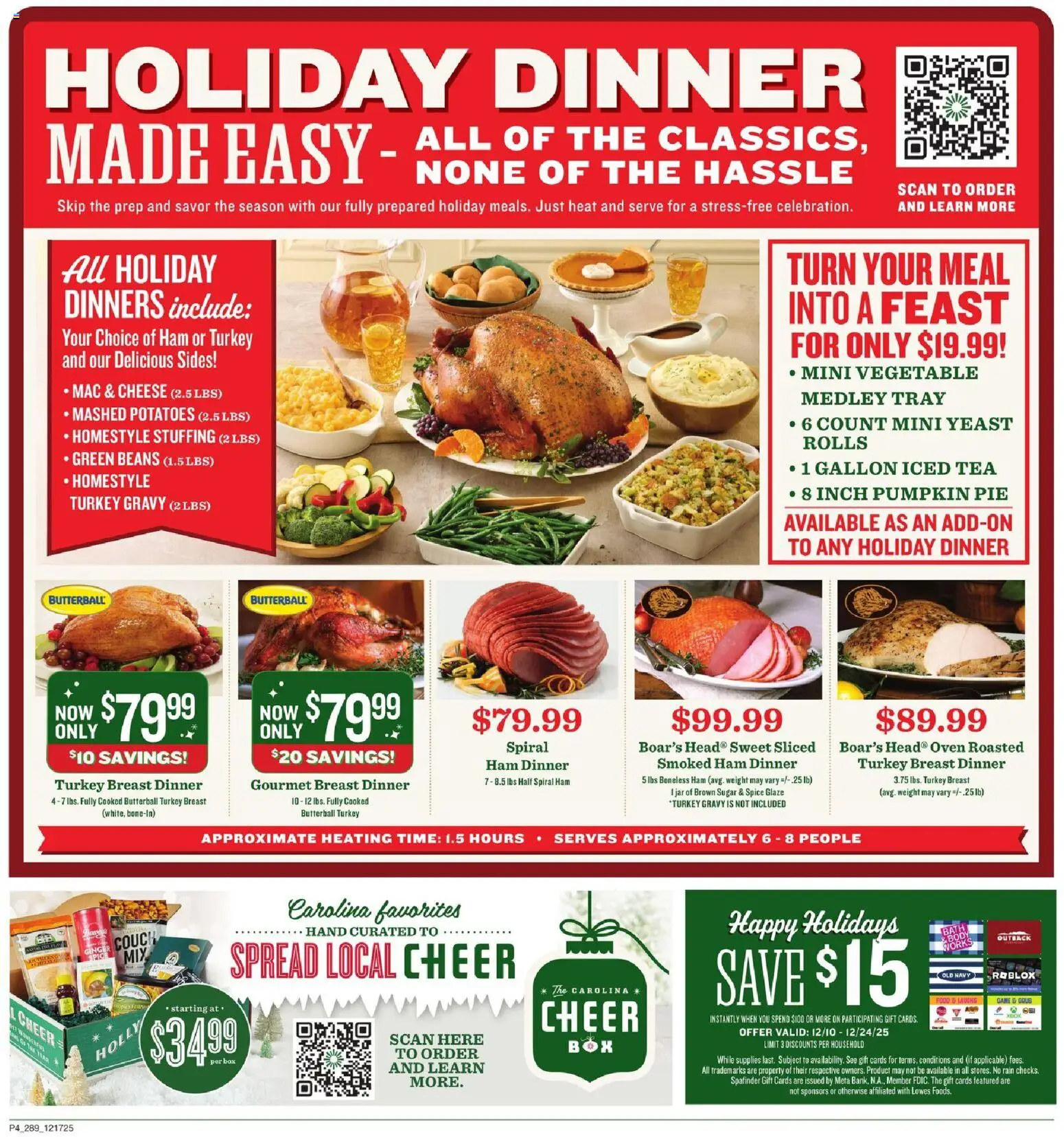 Lowes Foods Weekly Ad - valid from 17.12.2025 | Page: 4 | Products: Box, Tea, Potatoes, Pumpkin