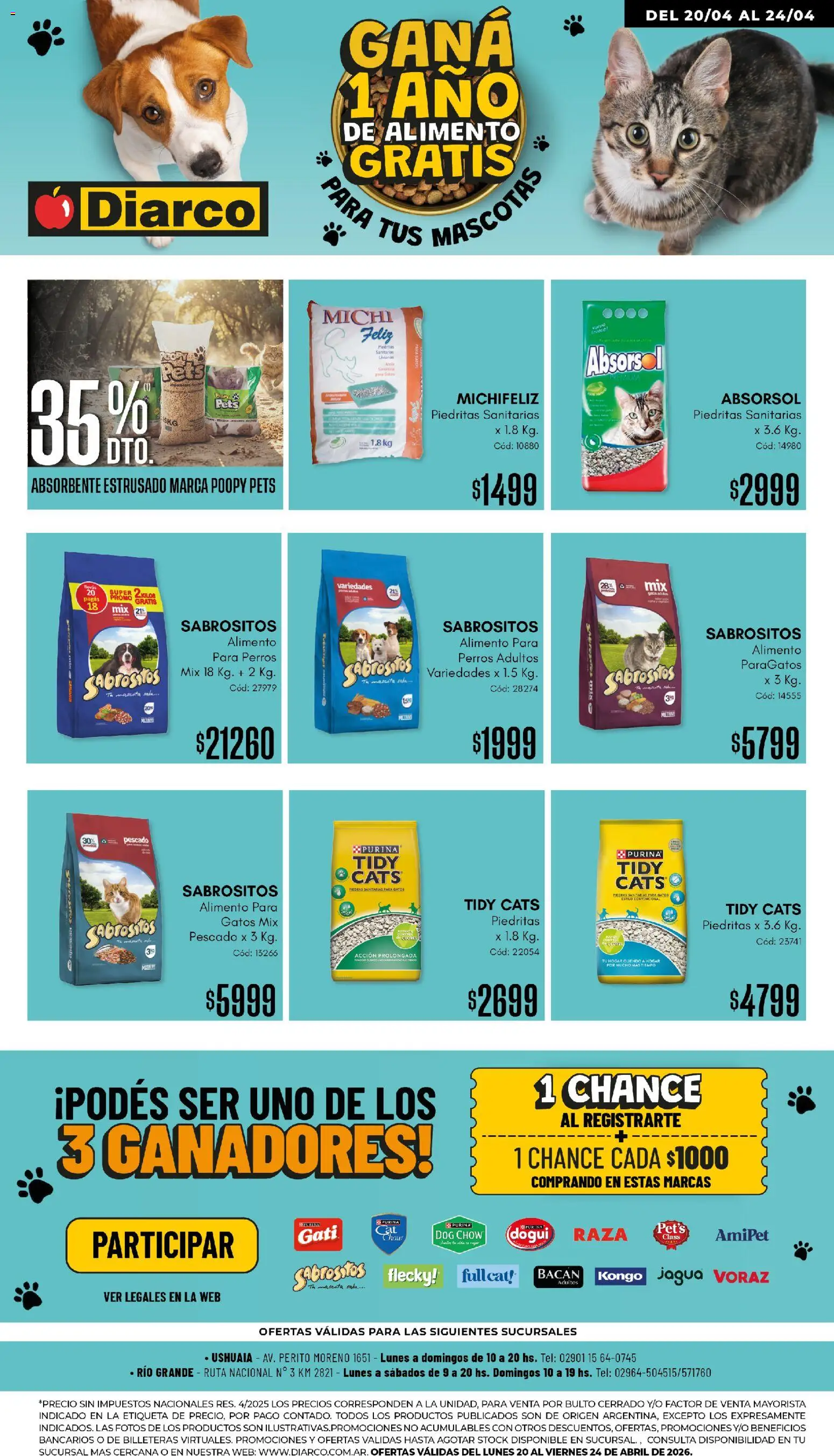 Diarco - Especial Mascotas │ válido desde el 20.04.2026 | Página: 1 | Productos: Pescado