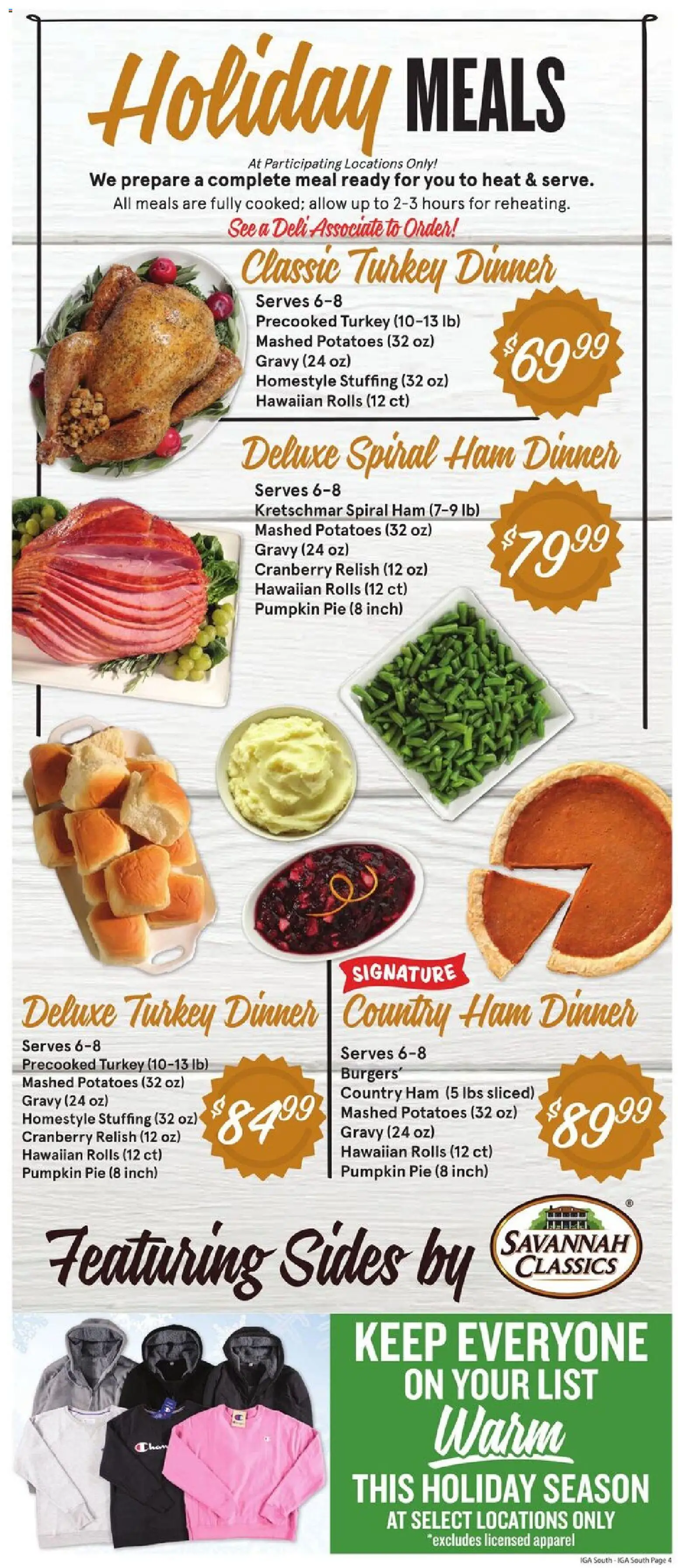 IGA Weekly Ad - valid from 17.12.2025 | Page: 5 | Products: Ham, Potatoes, Pumpkin Pie, Pumpkin
